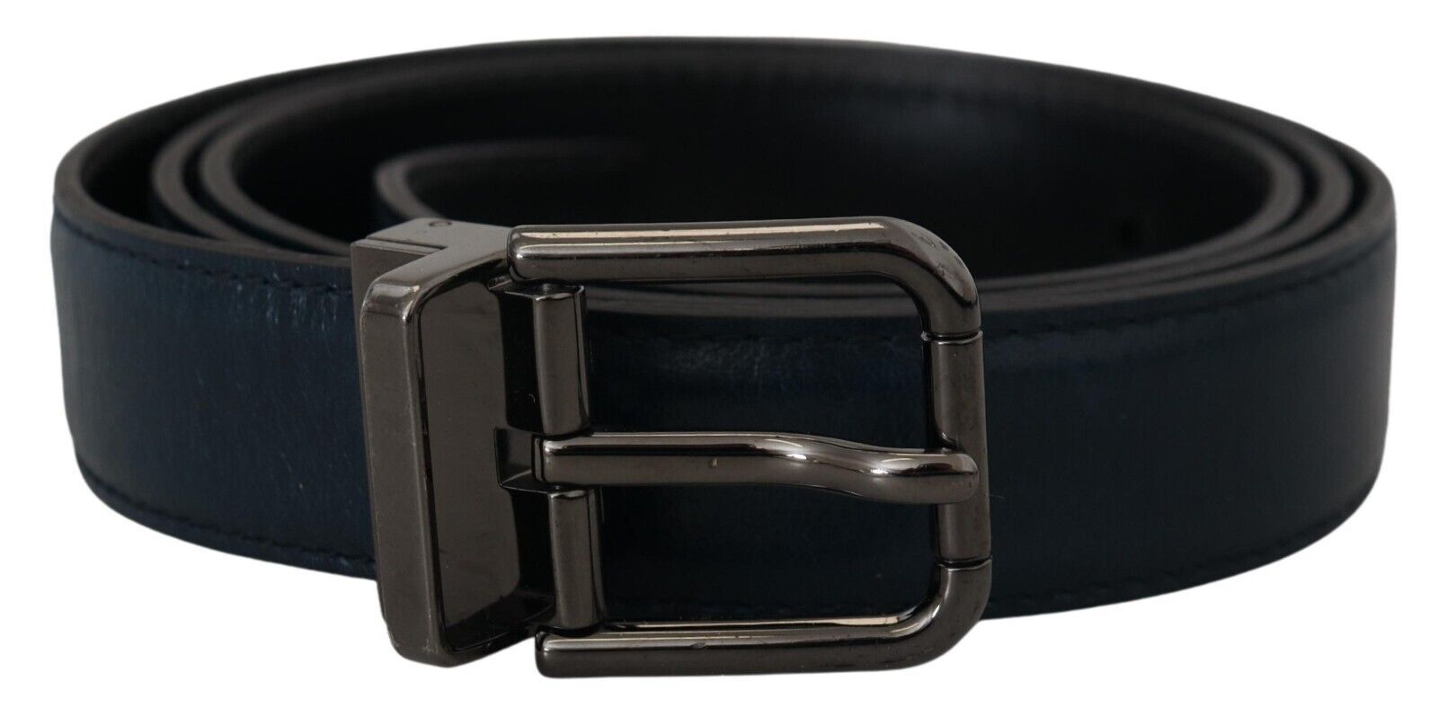 Dolce & Gabbana Elegant Dark Blue Leather Belt - Luksuslaukut ja asusteet Dolce & Gabbana - Tutustu YVES JAVANNI®