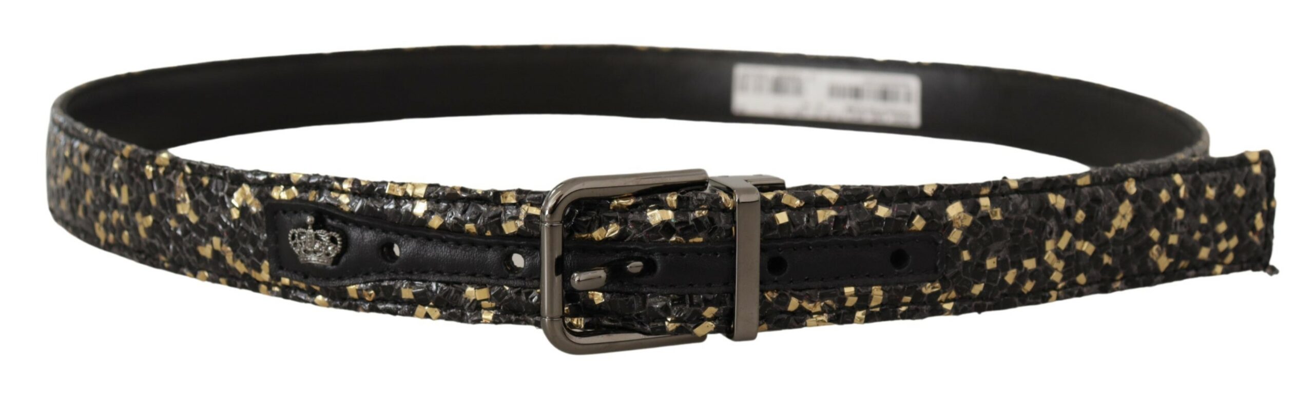 Dolce & Gabbana Elegant Italian Leather Belt with Crown Detail - Luksuslaukut ja asusteet Dolce & Gabbana - Tutustu YVES JAVANNI®