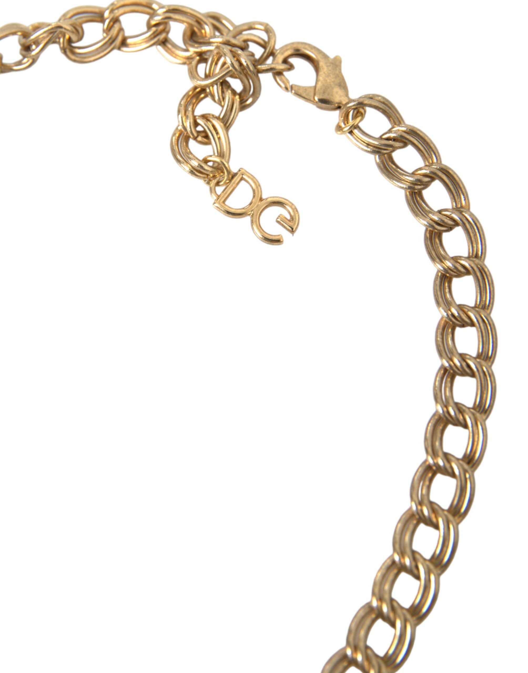 Dolce & Gabbana Gold Chain Rose Cross Strawberry Star Pendant Necklace - Luksuslaukut ja asusteet Dolce & Gabbana - Tutustu YVES JAVANNI®