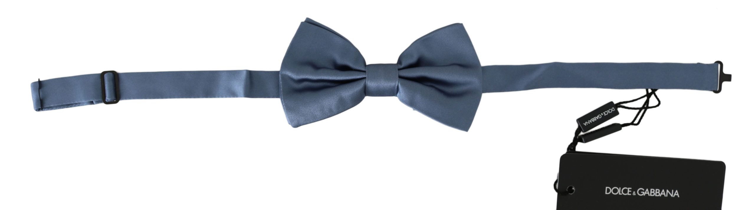 Dolce & Gabbana Elegant Blue Silk Bow Tie - Luksusmuotia Dolce & Gabbana - Tutustu YVES JAVANNI® 