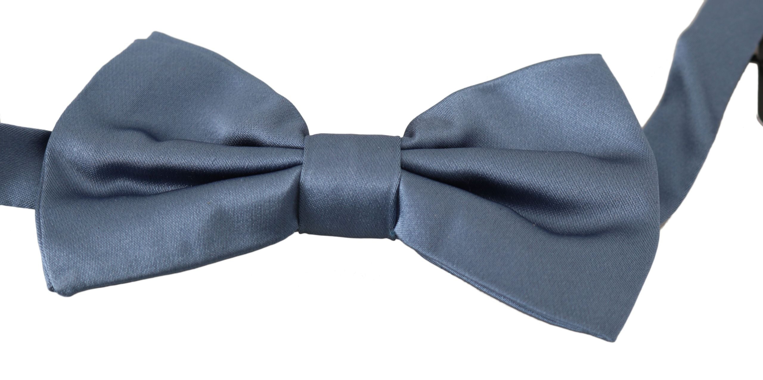 Dolce & Gabbana Elegant Blue Silk Bow Tie - Luksusmuotia Dolce & Gabbana - Tutustu YVES JAVANNI® 