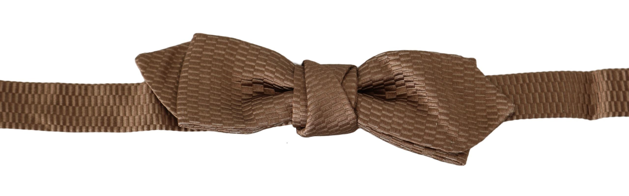 Dolce & Gabbana Elegant Brown Gold Bow Tie - Luksusmuotia Dolce & Gabbana - Tutustu YVES JAVANNI® 