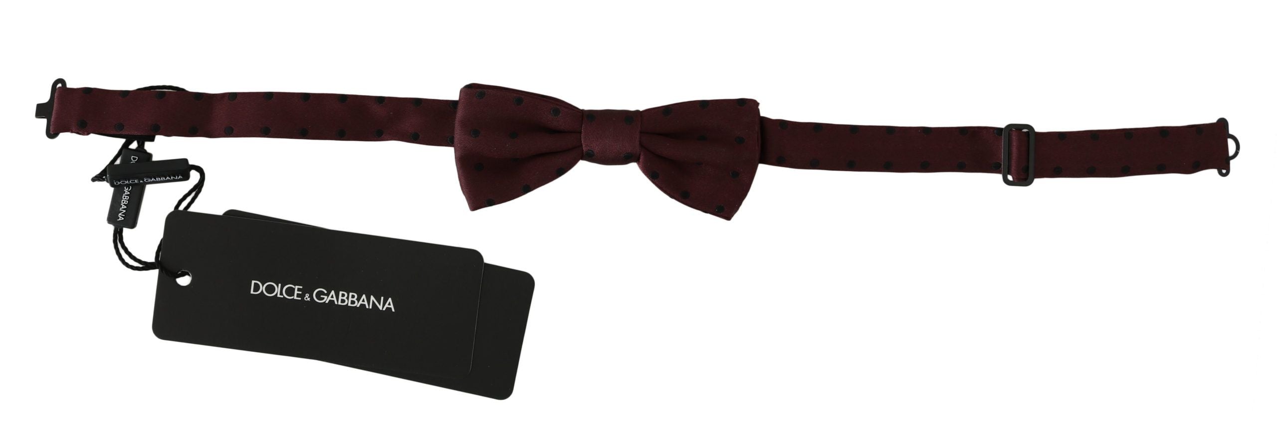 Dolce & Gabbana Elegant Silk Purple Dotted Bow Tie - Luksusmuotia Dolce & Gabbana - Tutustu YVES JAVANNI® 