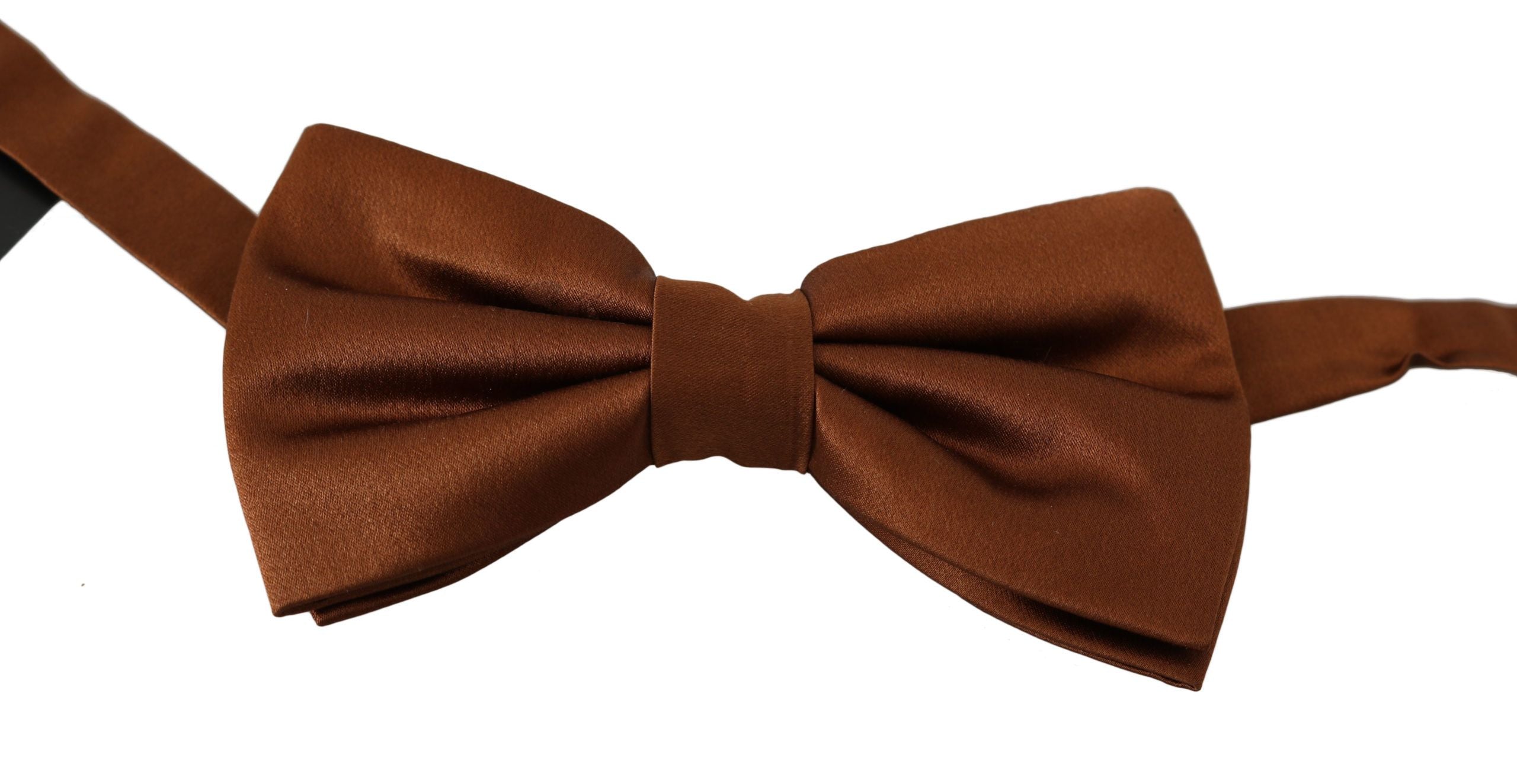 Dolce & Gabbana Elegant Silk Bow Tie in Bronze Elegance - Luksuslaukut ja asusteet Dolce & Gabbana - Tutustu YVES JAVANNI® 