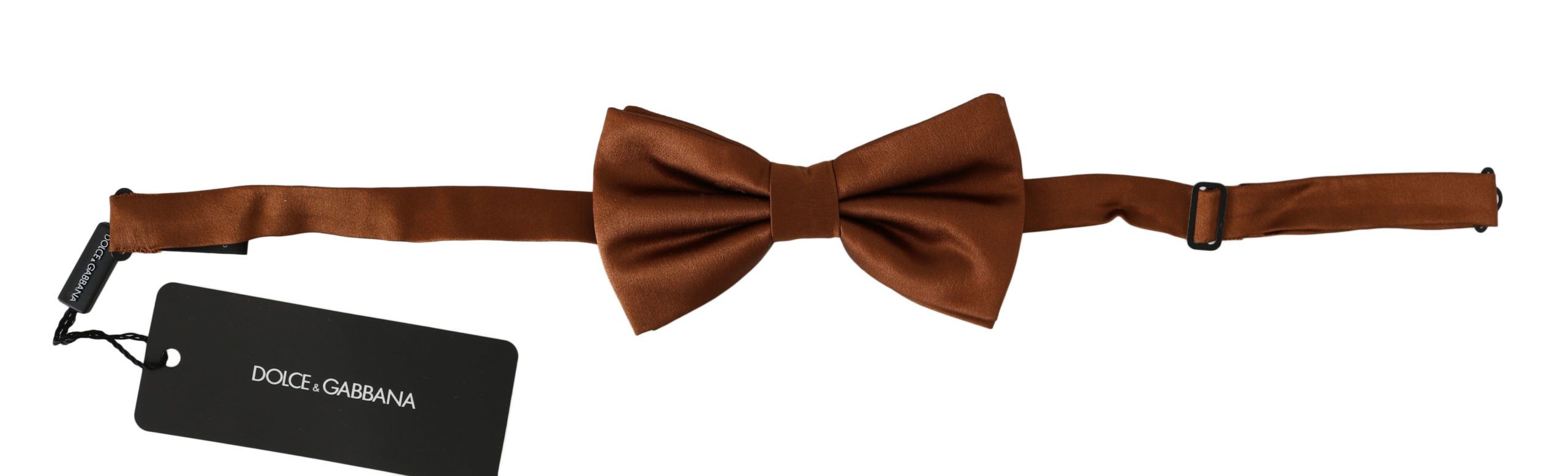 Dolce & Gabbana Elegant Silk Bow Tie in Bronze Elegance - Luksusmuotia Dolce & Gabbana - Tutustu YVES JAVANNI® 