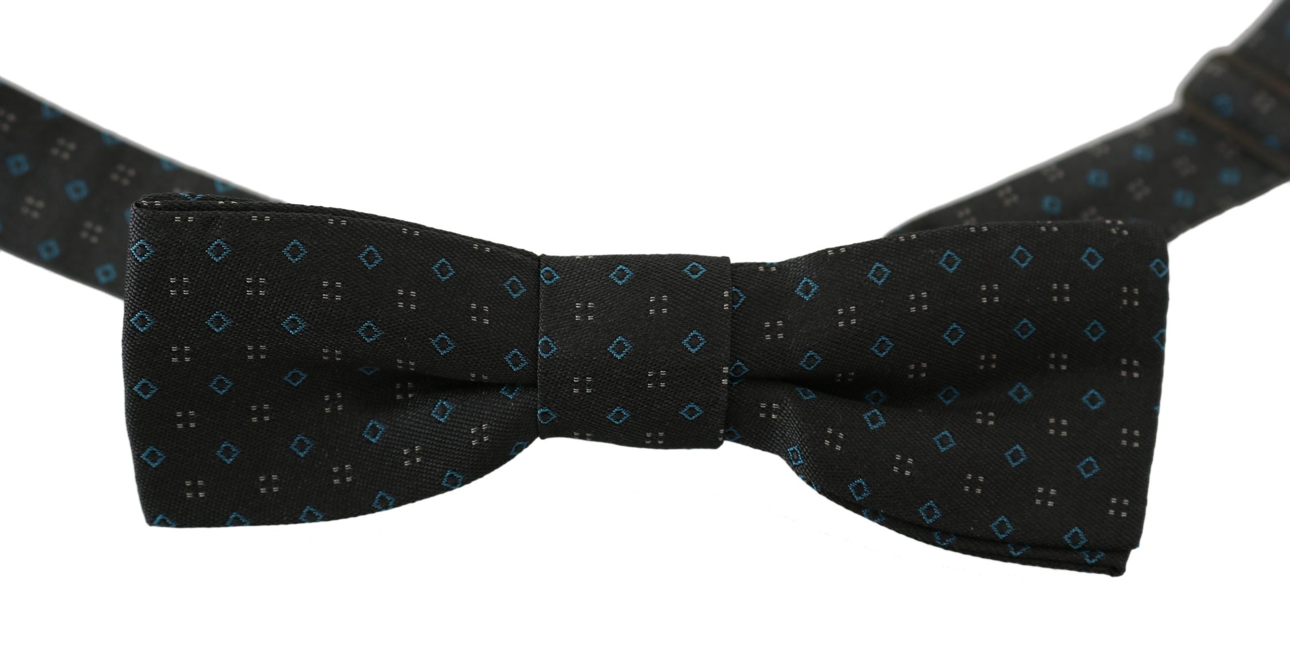 Dolce & Gabbana Elegant Gray Silk Patterned Bow Tie - Luksusmuotia Dolce & Gabbana - Tutustu YVES JAVANNI® 