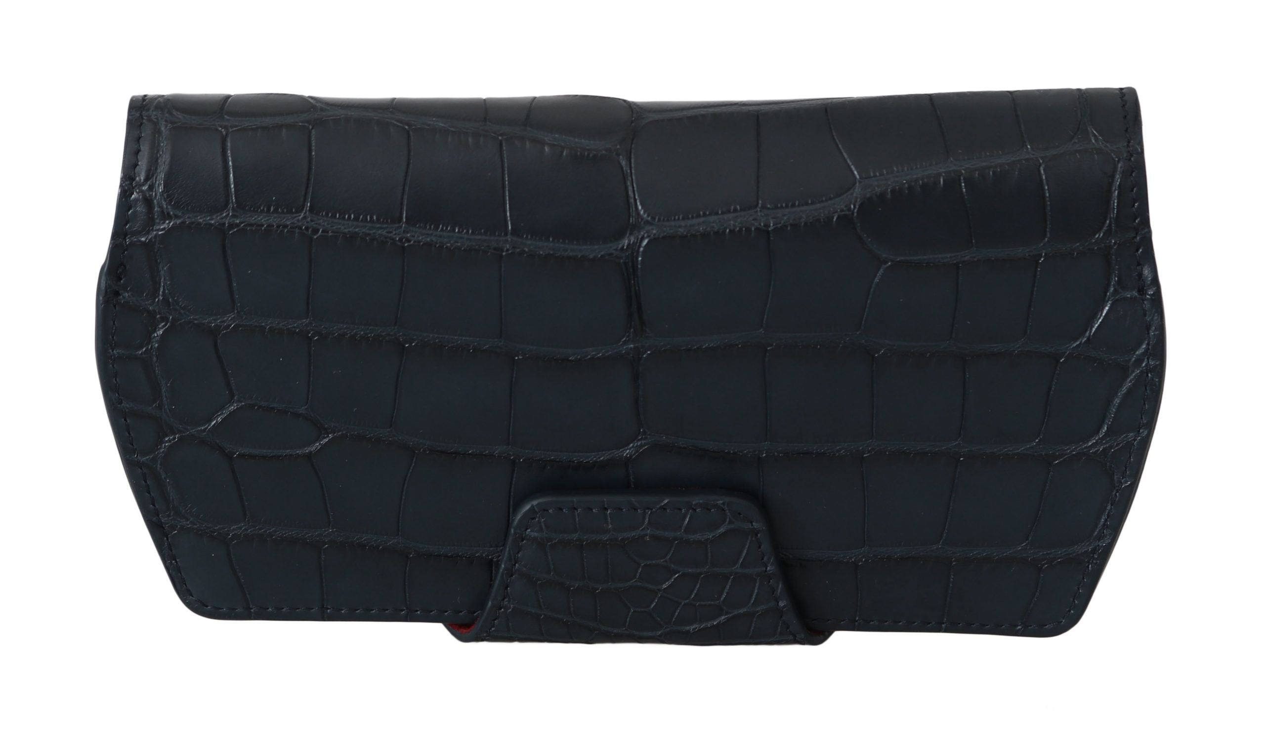 Dolce & Gabbana Elegant Blue Crocodile Leather Eyewear Pouch - Luksusmuotia Dolce & Gabbana - Tutustu YVES JAVANNI® 