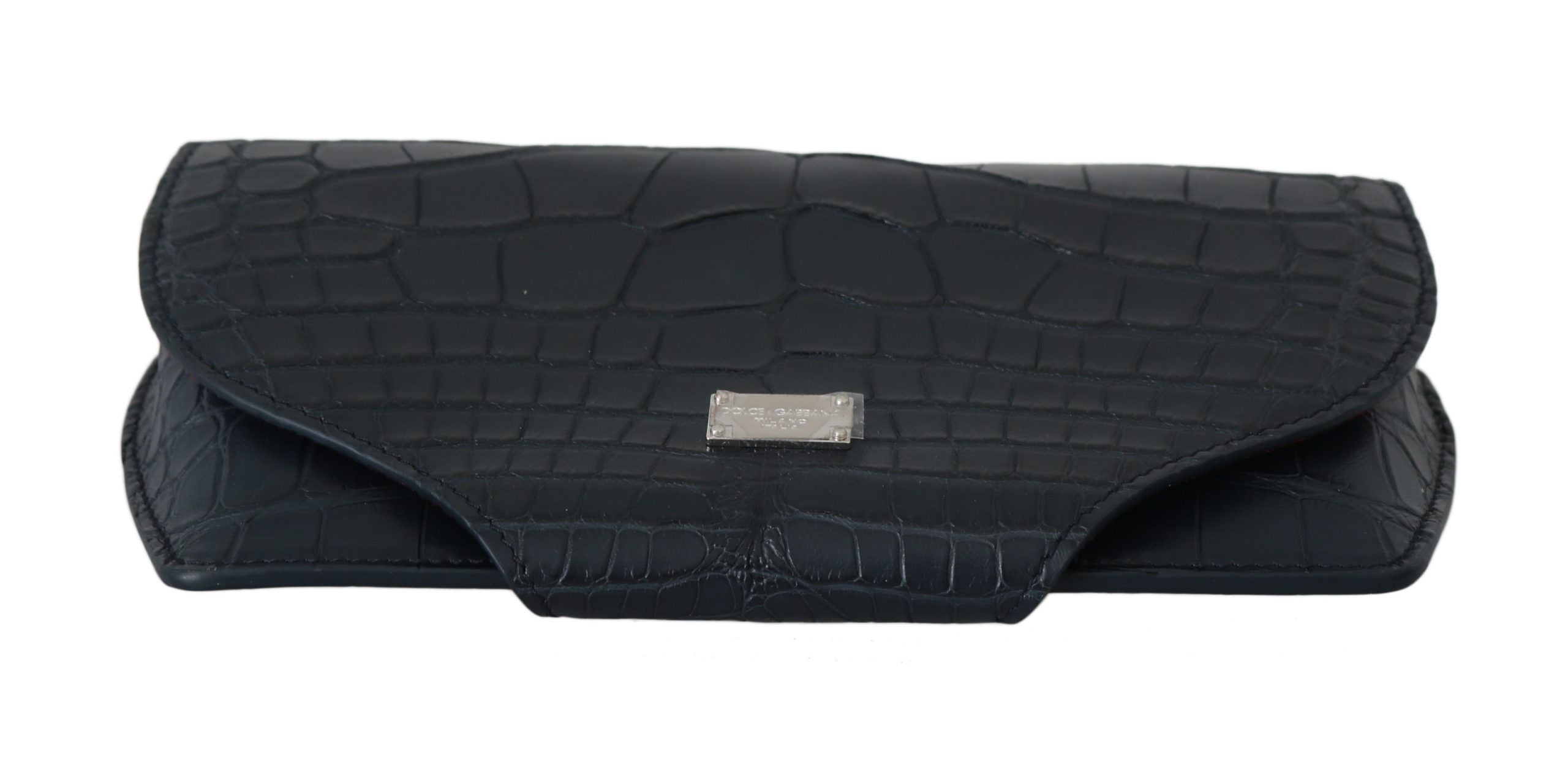 Dolce & Gabbana Elegant Blue Crocodile Leather Eyewear Pouch - Luksuslaukut ja asusteet Dolce & Gabbana - Tutustu YVES JAVANNI® 