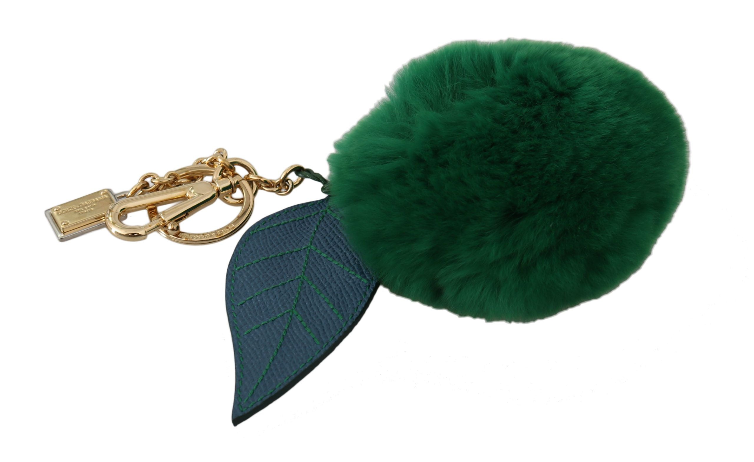 Dolce & Gabbana Elegant Tricolor Fur Ball Keychain - Luksuslaukut ja asusteet Dolce & Gabbana - Tutustu YVES JAVANNI® 