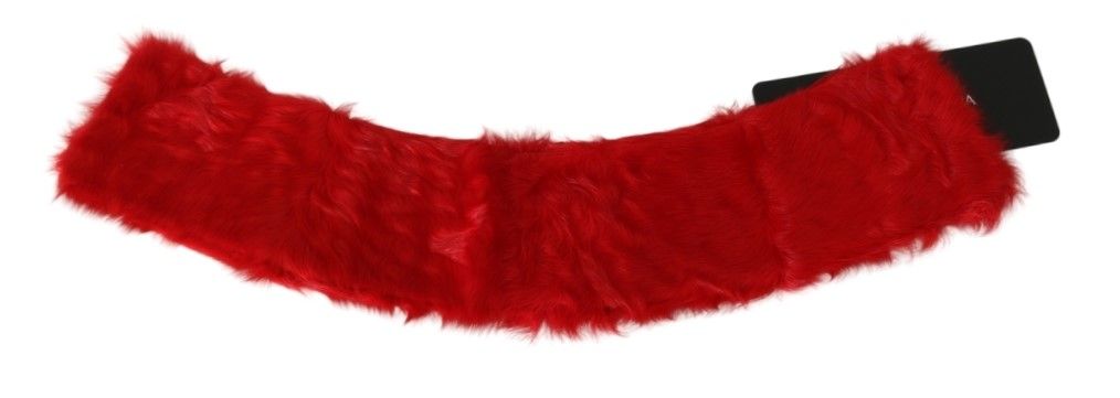 Dolce & Gabbana Elegant Red Lambskin Scarf - Luksusmuotia Dolce & Gabbana - Tutustu YVES JAVANNI® 