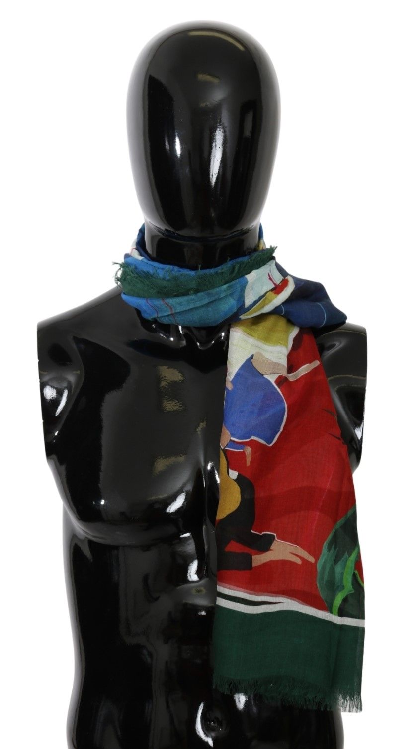 Dolce & Gabbana Elegant Multicolor Modal-Cashmere Men's Scarf - Luksusmuotia Dolce & Gabbana - Tutustu YVES JAVANNI® 