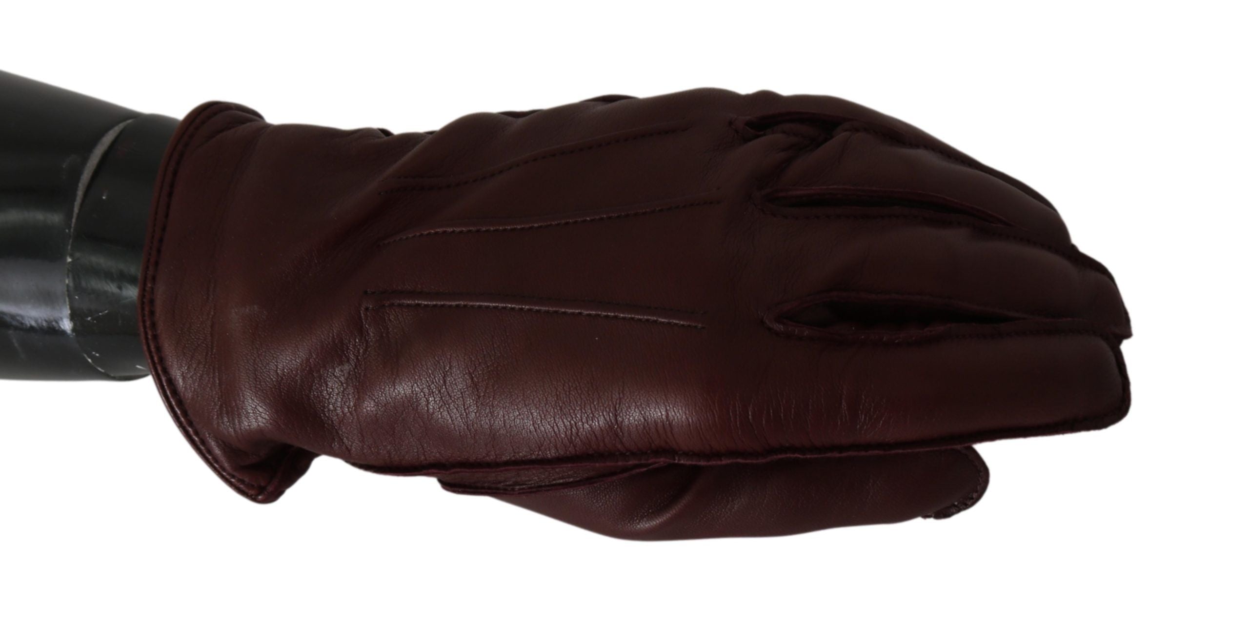 Dolce & Gabbana Elegant Maroon Wrist-Length Lambskin Gloves - Luksuslaukut ja asusteet Dolce & Gabbana - Tutustu YVES JAVANNI® 