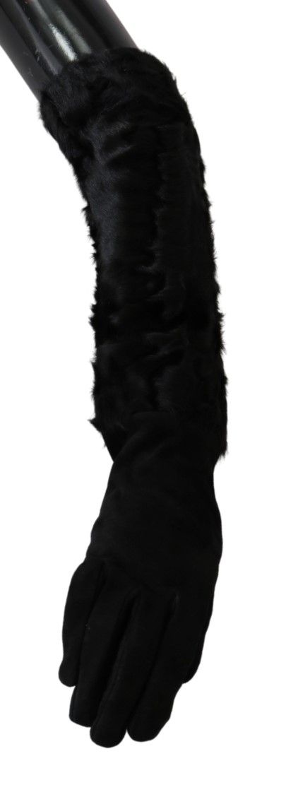 Dolce & Gabbana Elegant Elbow Length Suede Gloves - Luksusmuotia Dolce & Gabbana - Tutustu YVES JAVANNI® 