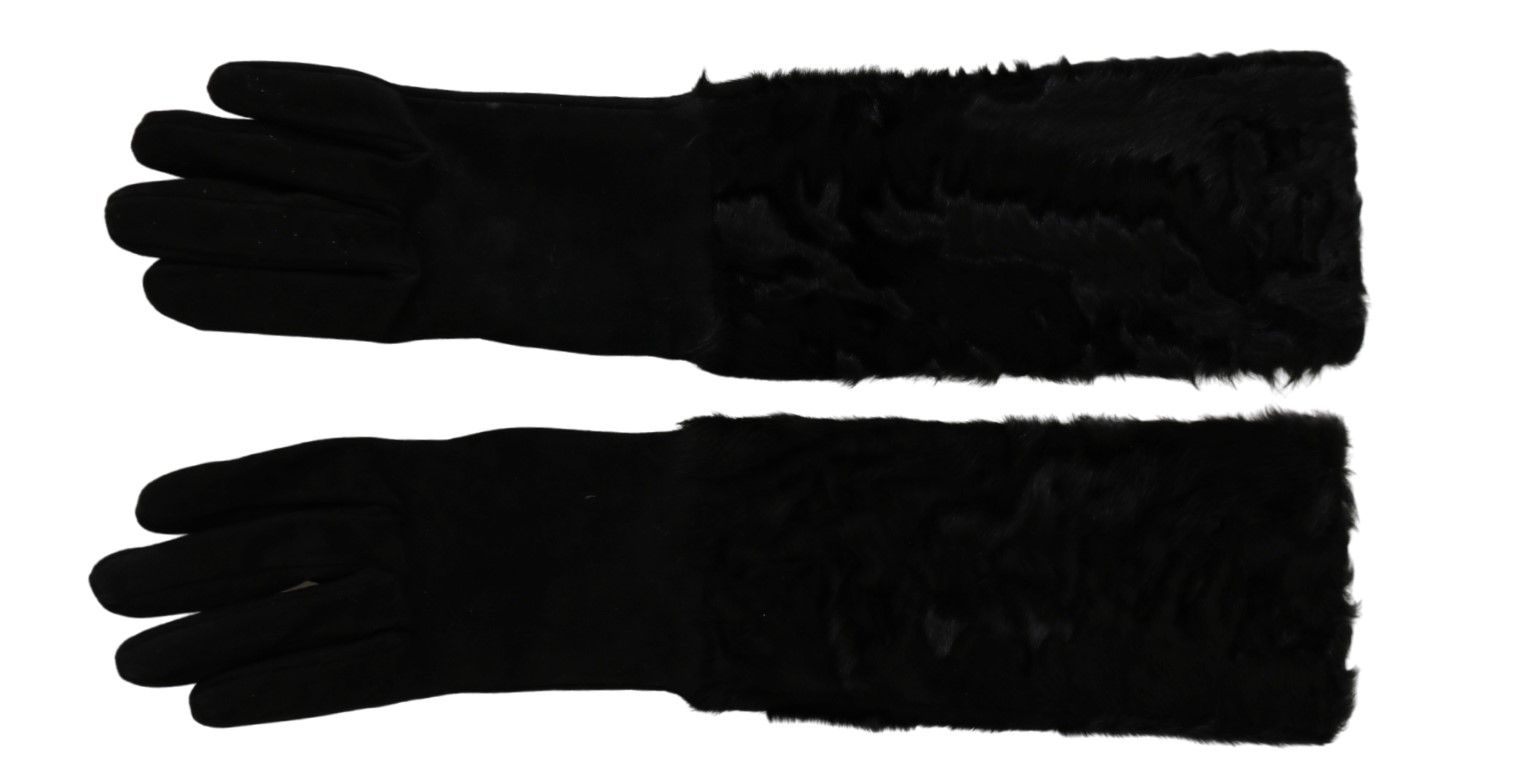 Dolce & Gabbana Elegant Elbow Length Suede Gloves - Luksusmuotia Dolce & Gabbana - Tutustu YVES JAVANNI® 