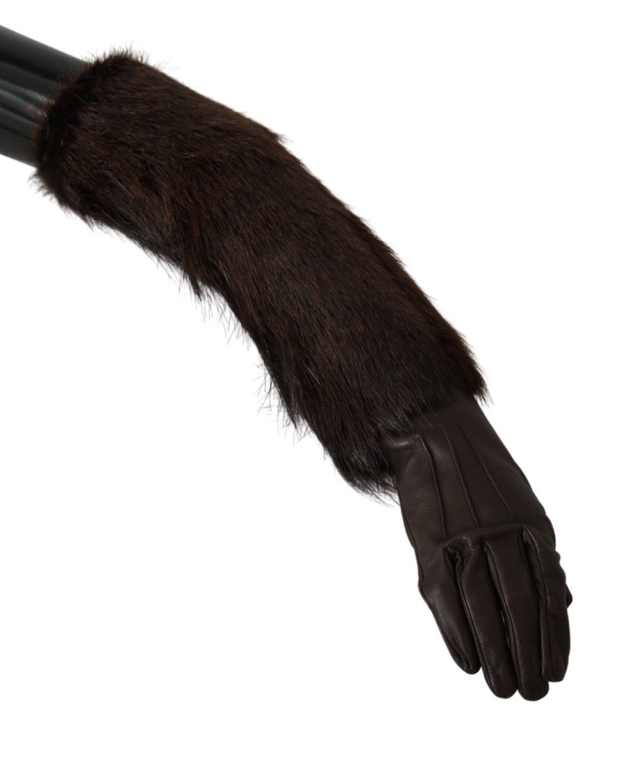 Dolce & Gabbana Elegant Elbow Length Leather Gloves - Luksusmuotia Dolce & Gabbana - Tutustu YVES JAVANNI® 