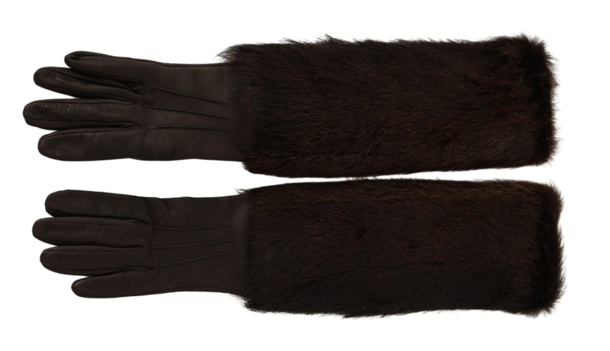 Dolce & Gabbana Elegant Elbow Length Leather Gloves - Luksusmuotia Dolce & Gabbana - Tutustu YVES JAVANNI® 