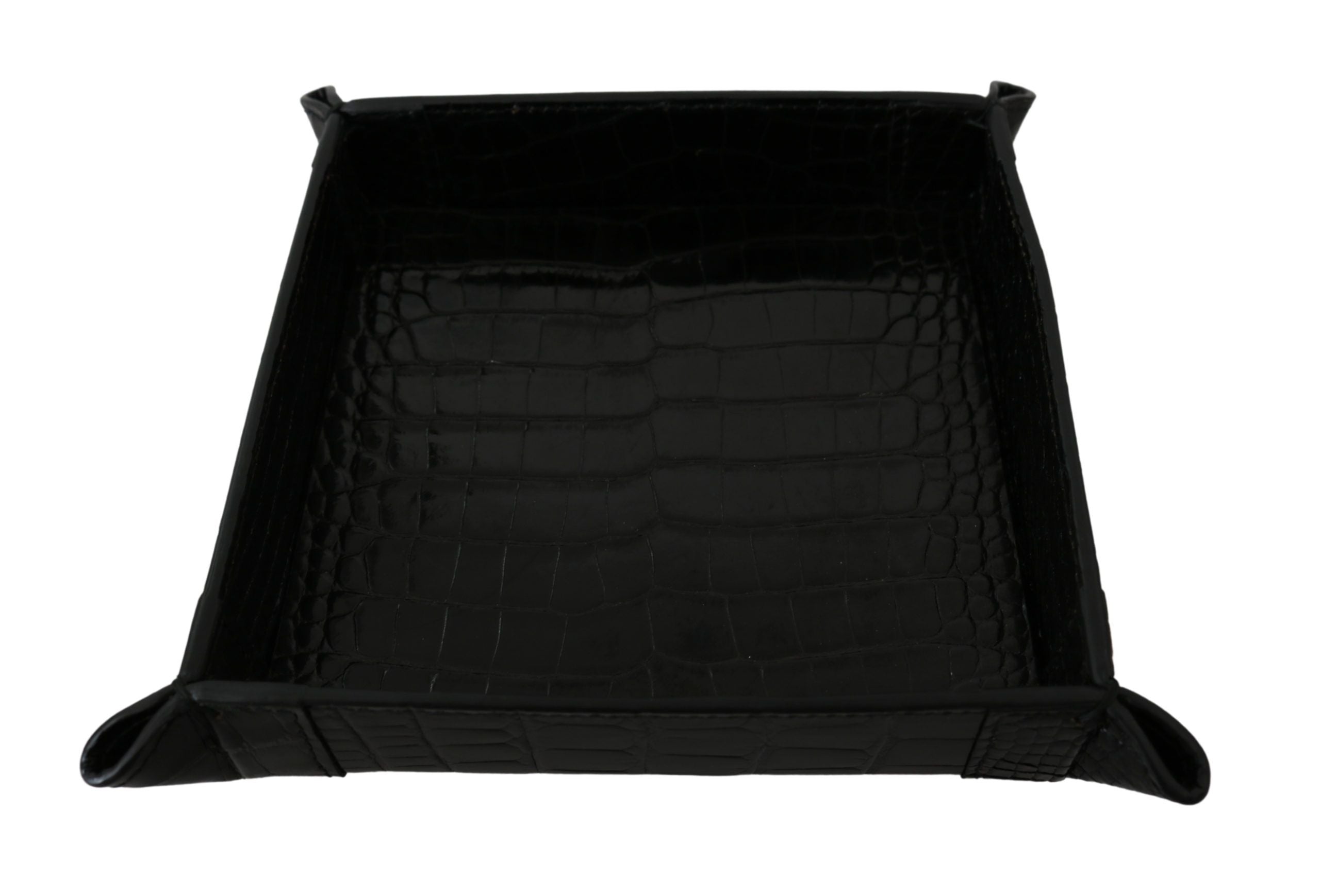 Dolce & Gabbana Elegant Black Exotic Skin Entry Tray - Luksuslaukut ja asusteet Dolce & Gabbana - Tutustu YVES JAVANNI® 