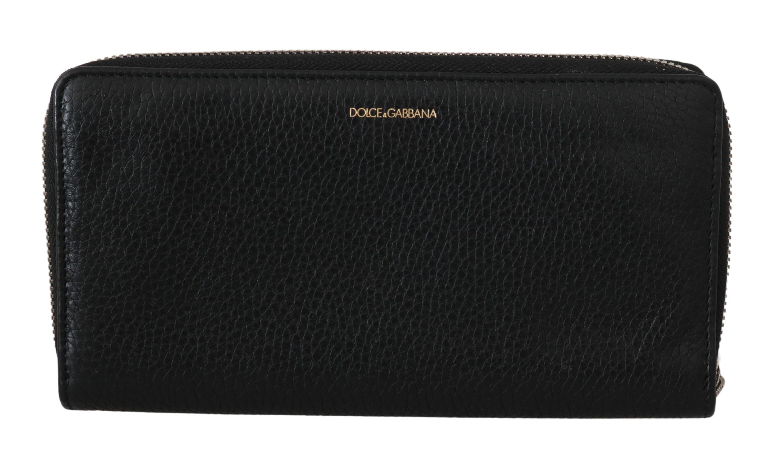 Dolce & Gabbana Elegant Black Leather Zip Continental Wallet - Luksusmuotia Dolce & Gabbana - Tutustu YVES JAVANNI® 