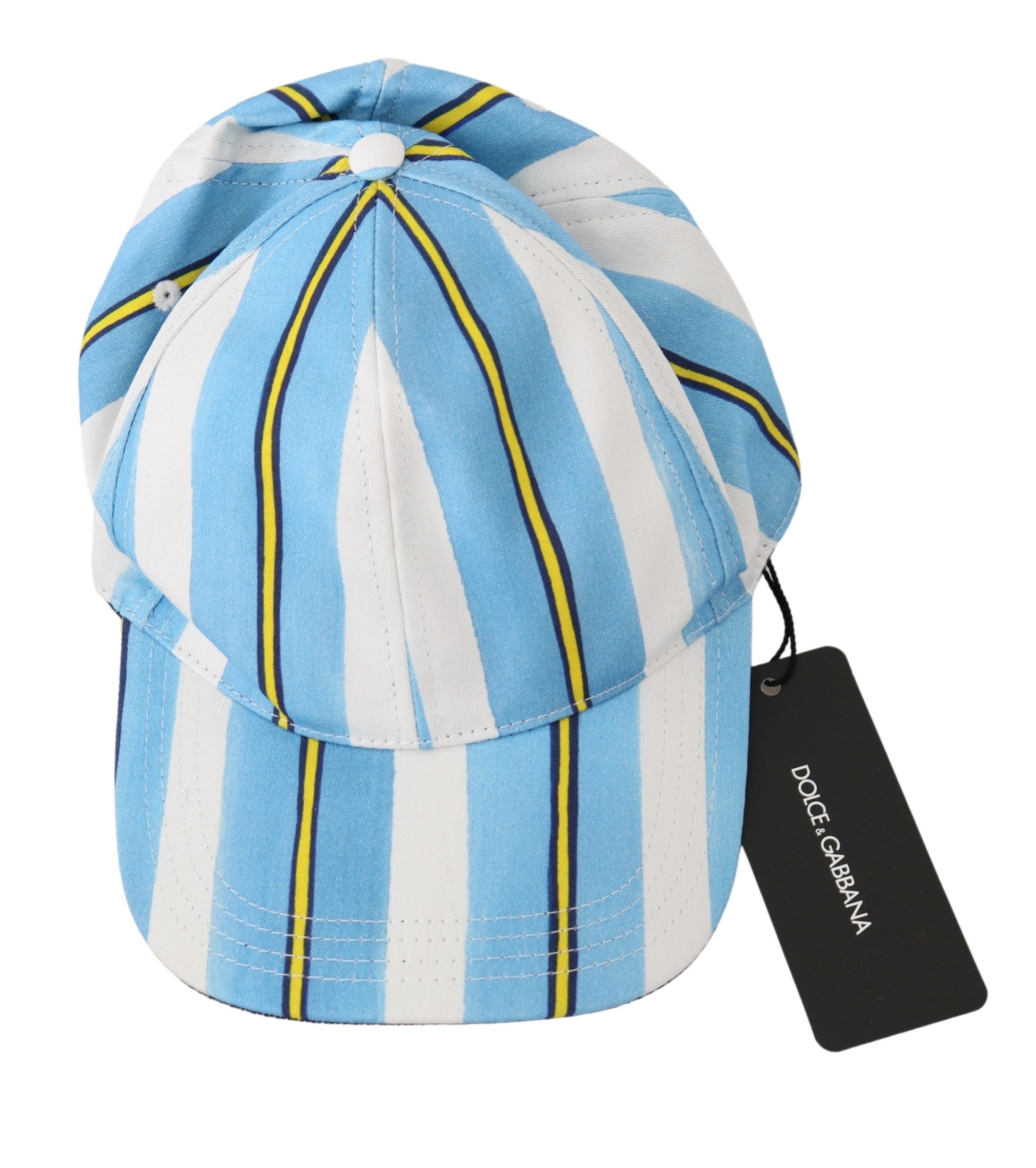 Dolce & Gabbana Chic Stripe Cotton Baseball Cap - Luksusmuotia Dolce & Gabbana - Tutustu YVES JAVANNI® 