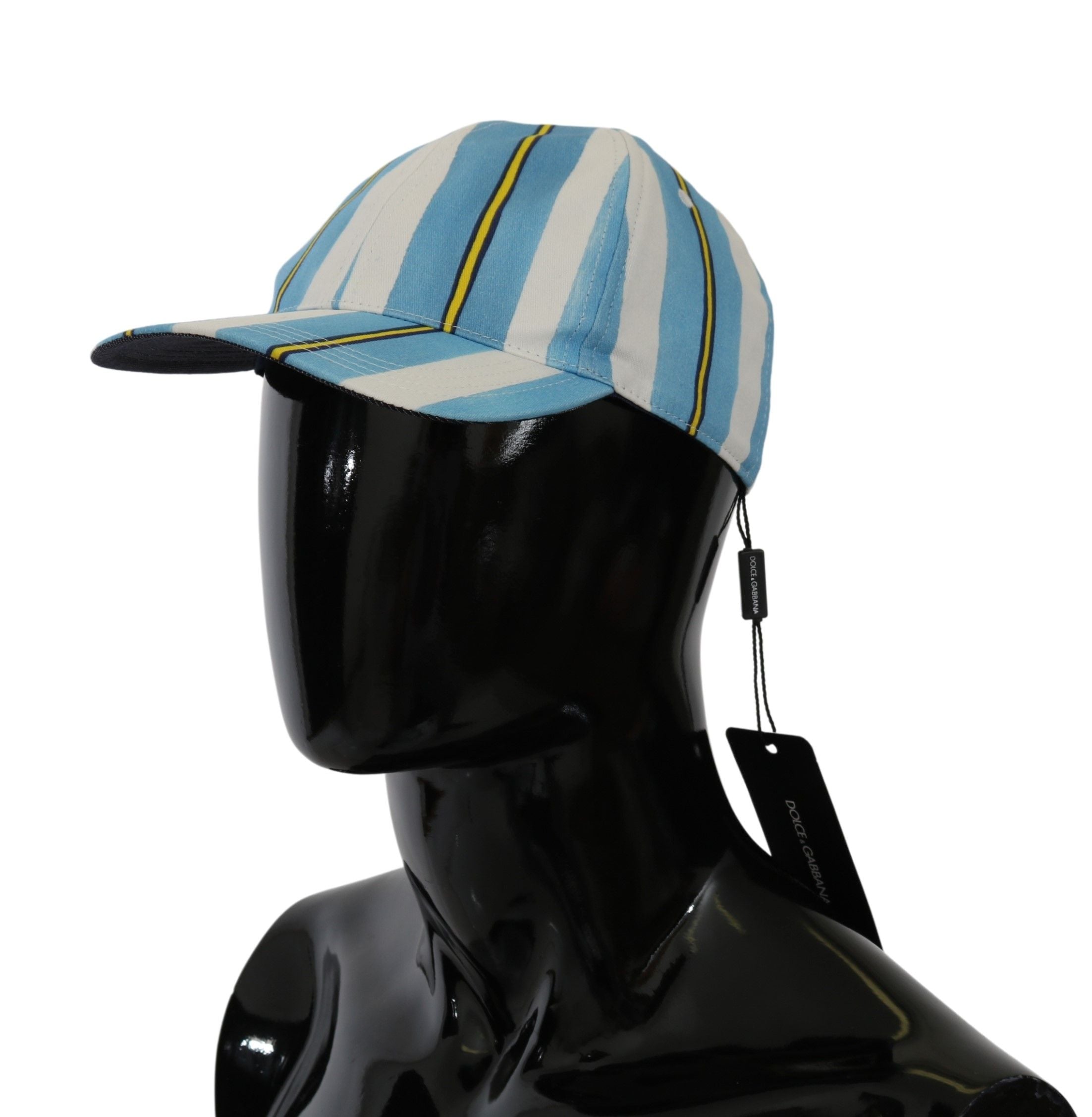 Dolce & Gabbana Chic Stripe Cotton Baseball Cap - Luksusmuotia Dolce & Gabbana - Tutustu YVES JAVANNI® 