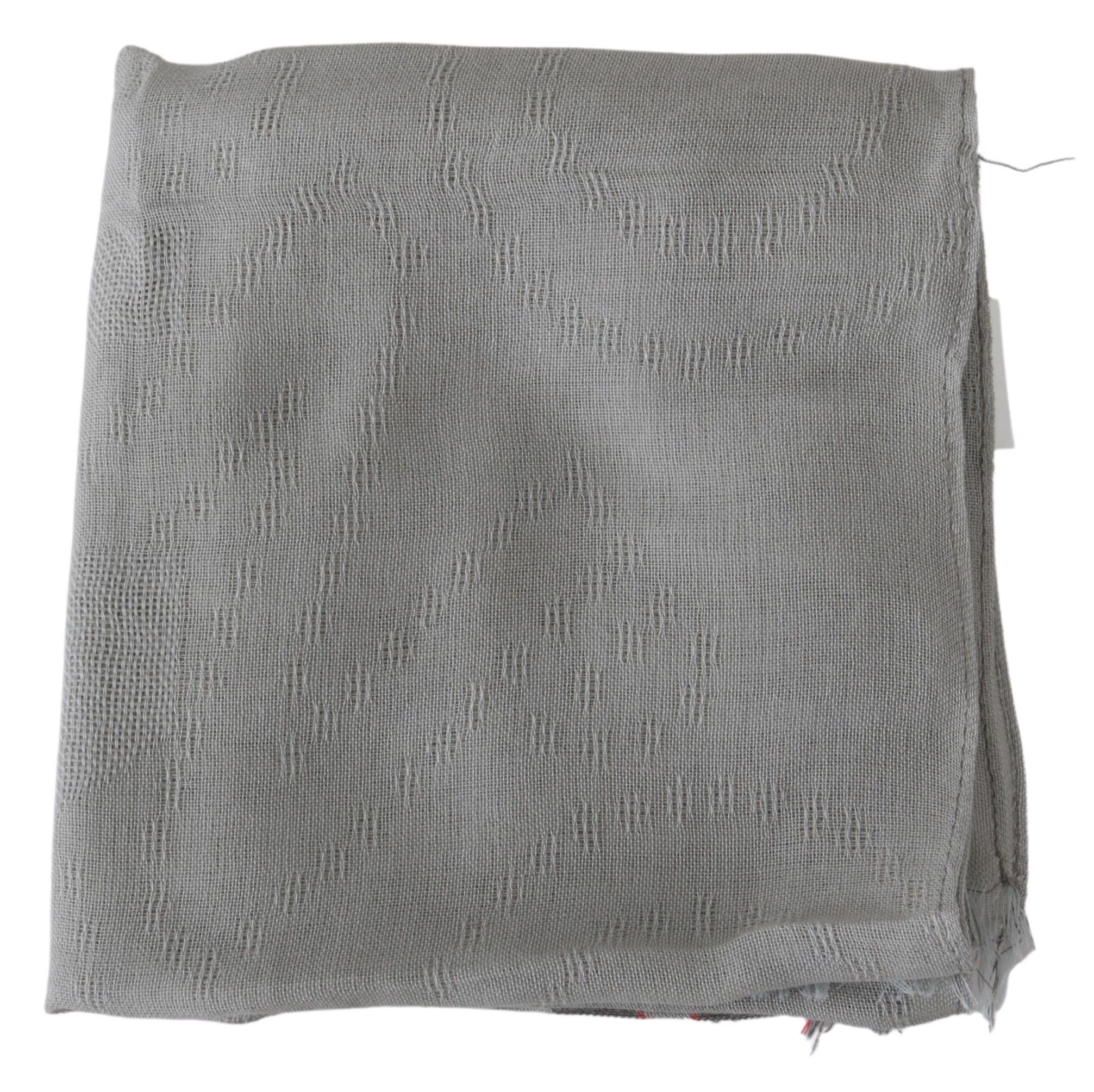 Costume National Elegant Gray Cotton Men's Scarf - Luksuslaukut ja asusteet Costume National - Tutustu YVES JAVANNI® 