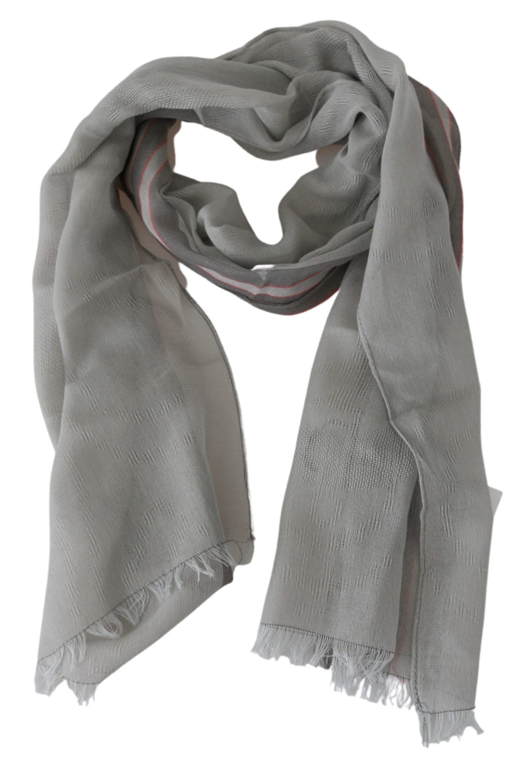 Costume National Elegant Gray Cotton Men's Scarf - Luksusmuotia Costume National - Tutustu YVES JAVANNI® 