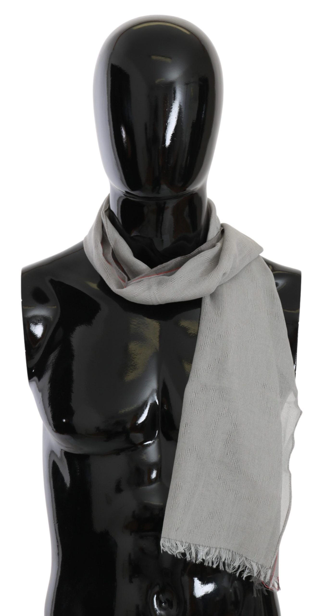 Costume National Elegant Gray Cotton Men's Scarf - Luksuslaukut ja asusteet Costume National - Tutustu YVES JAVANNI® 