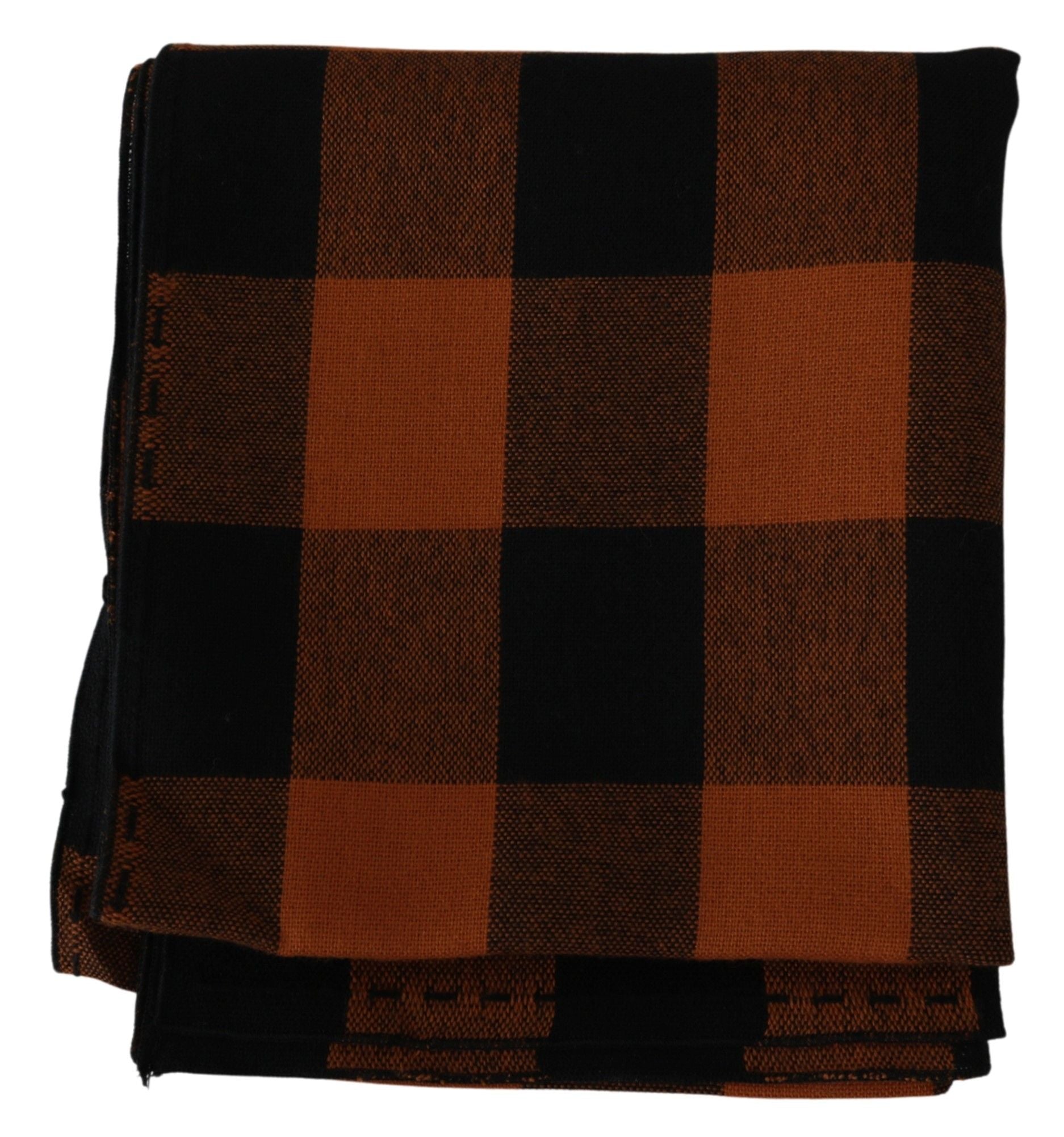 Costume National Chic Orange Check Wool Blend Scarf - Luksusmuotia Costume National - Tutustu YVES JAVANNI® 