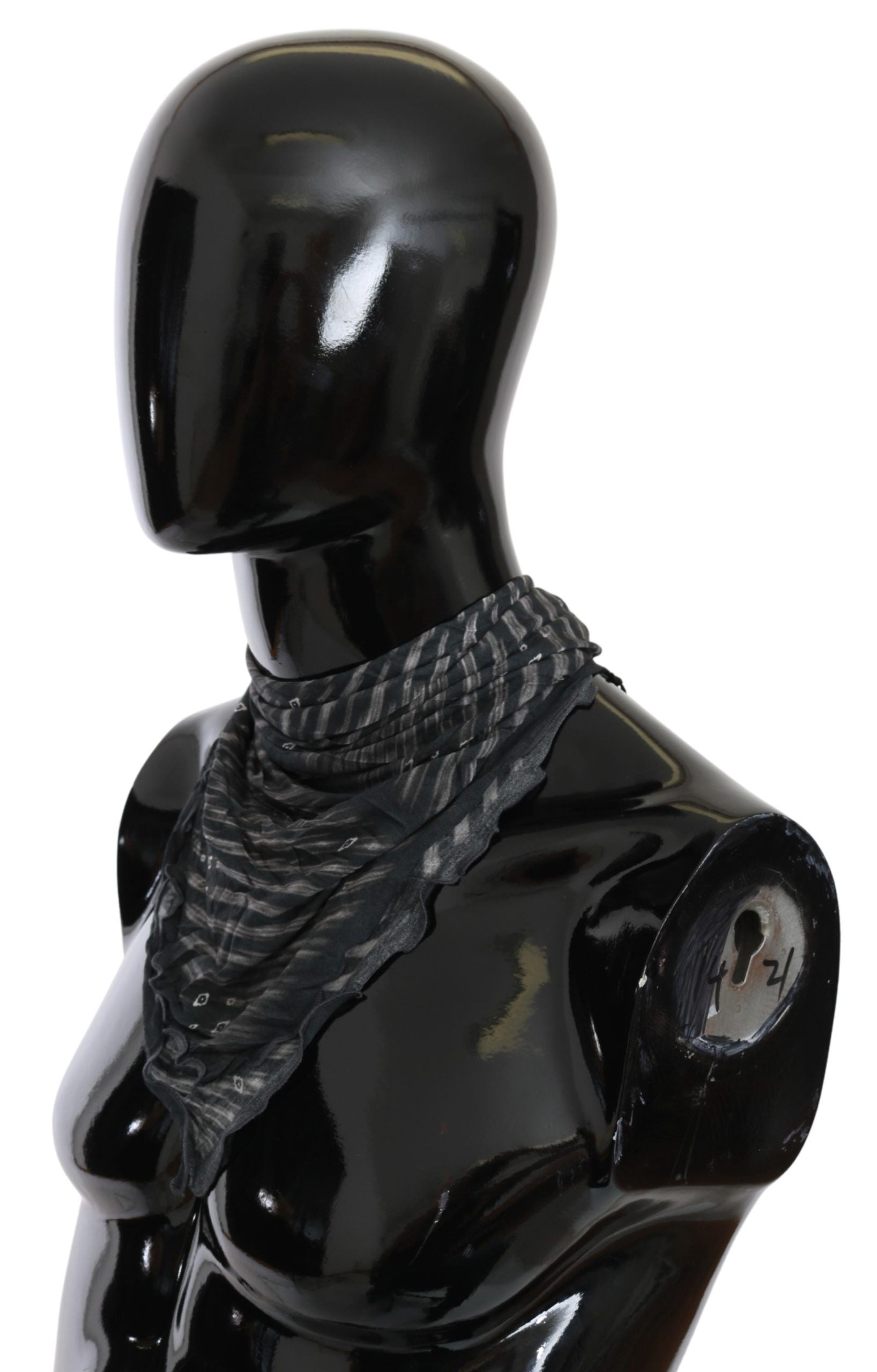 Costume National Elegant Black Striped Men's Viscose Scarf - Luksusmuotia Costume National - Tutustu YVES JAVANNI® 