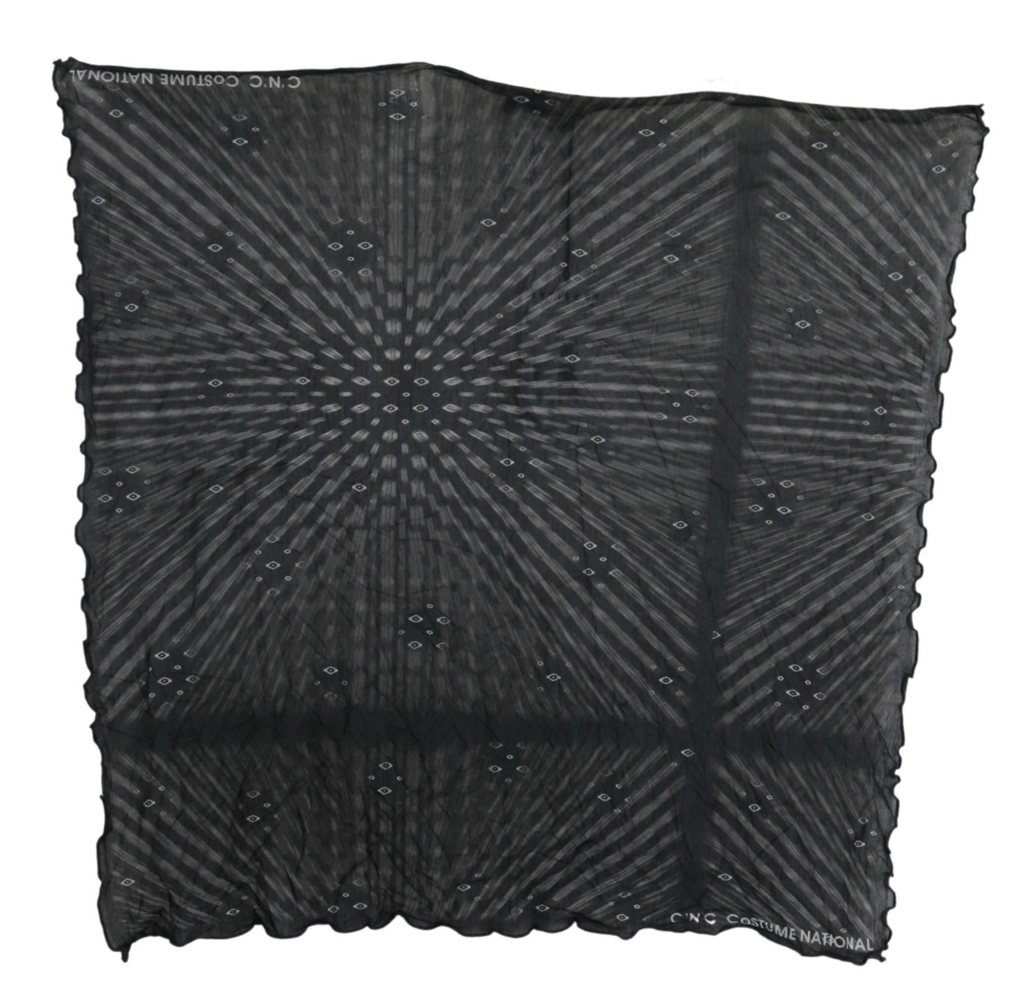 Costume National Elegant Black Striped Men's Viscose Scarf - Luksusmuotia Costume National - Tutustu YVES JAVANNI® 