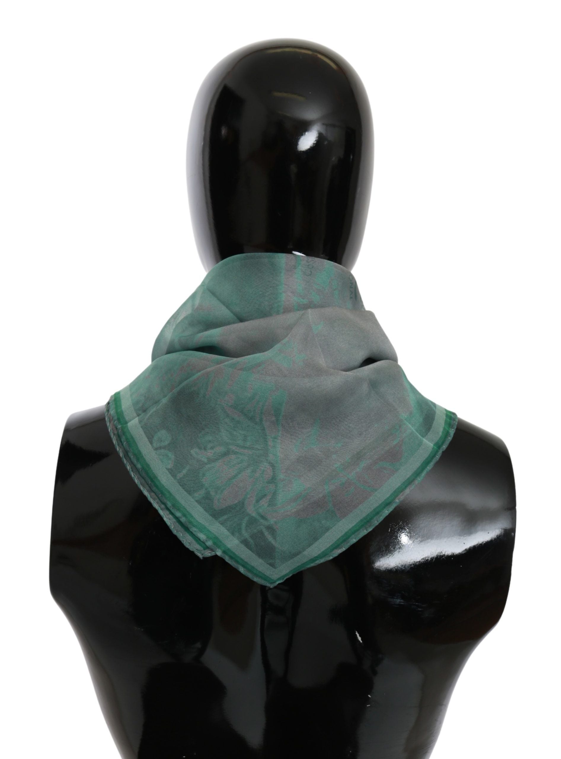 Costume National Elegant Silk Green Printed Scarf - Luksusmuotia Costume National - Tutustu YVES JAVANNI® 