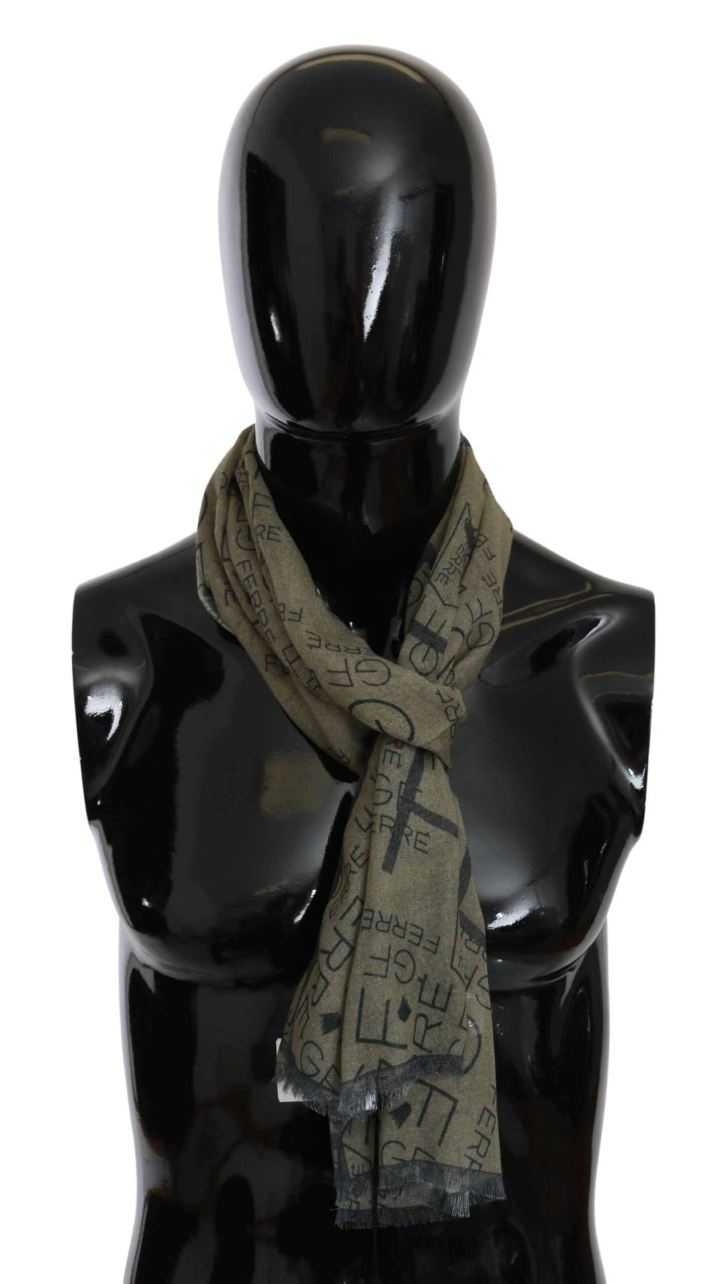 GF Ferre Elegant Patterned Wool-Blend Scarf - Luksusmuotia GF Ferre - Tutustu YVES JAVANNI® 