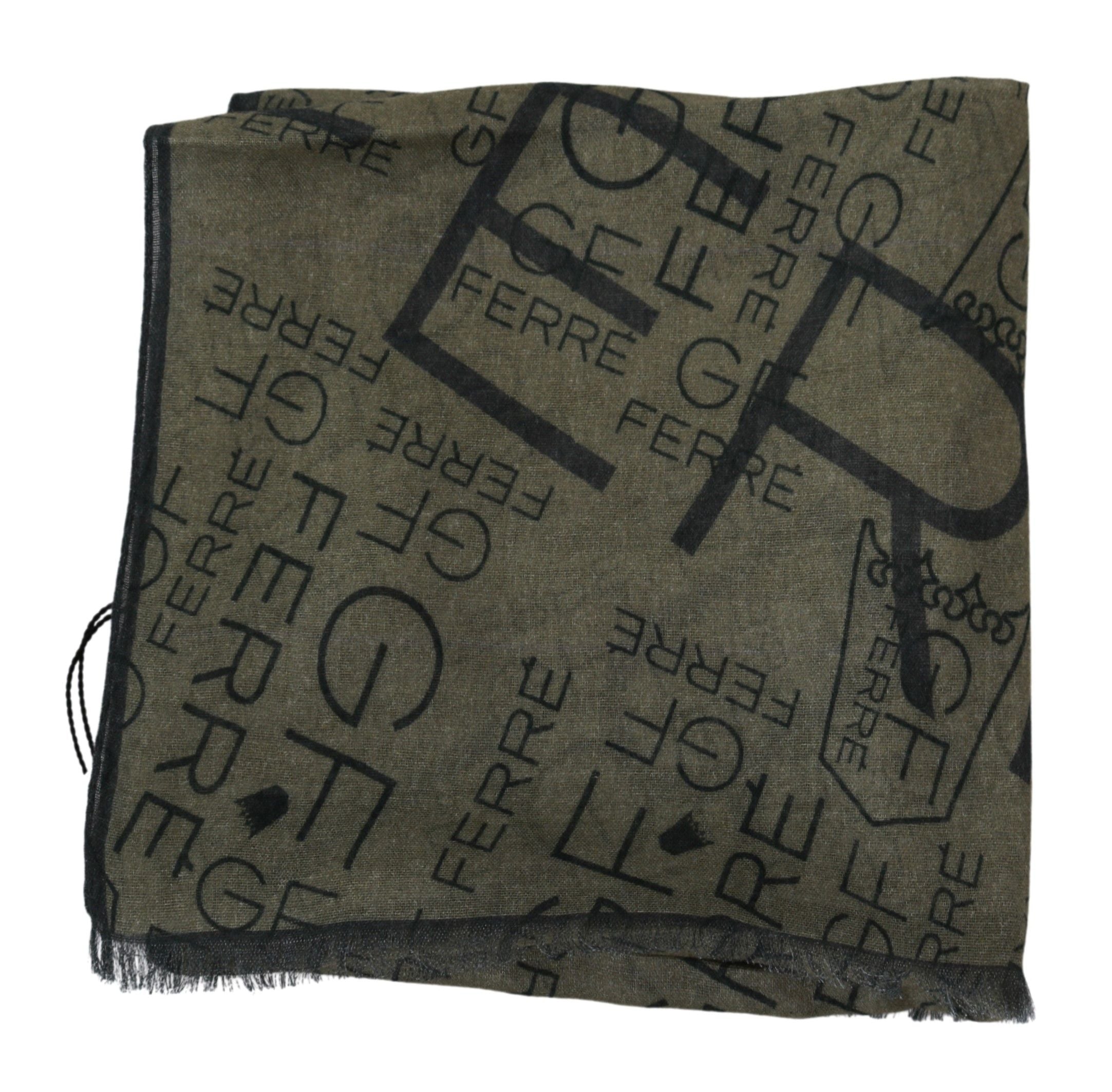 GF Ferre Elegant Patterned Wool-Blend Scarf - Luksusmuotia GF Ferre - Tutustu YVES JAVANNI® 