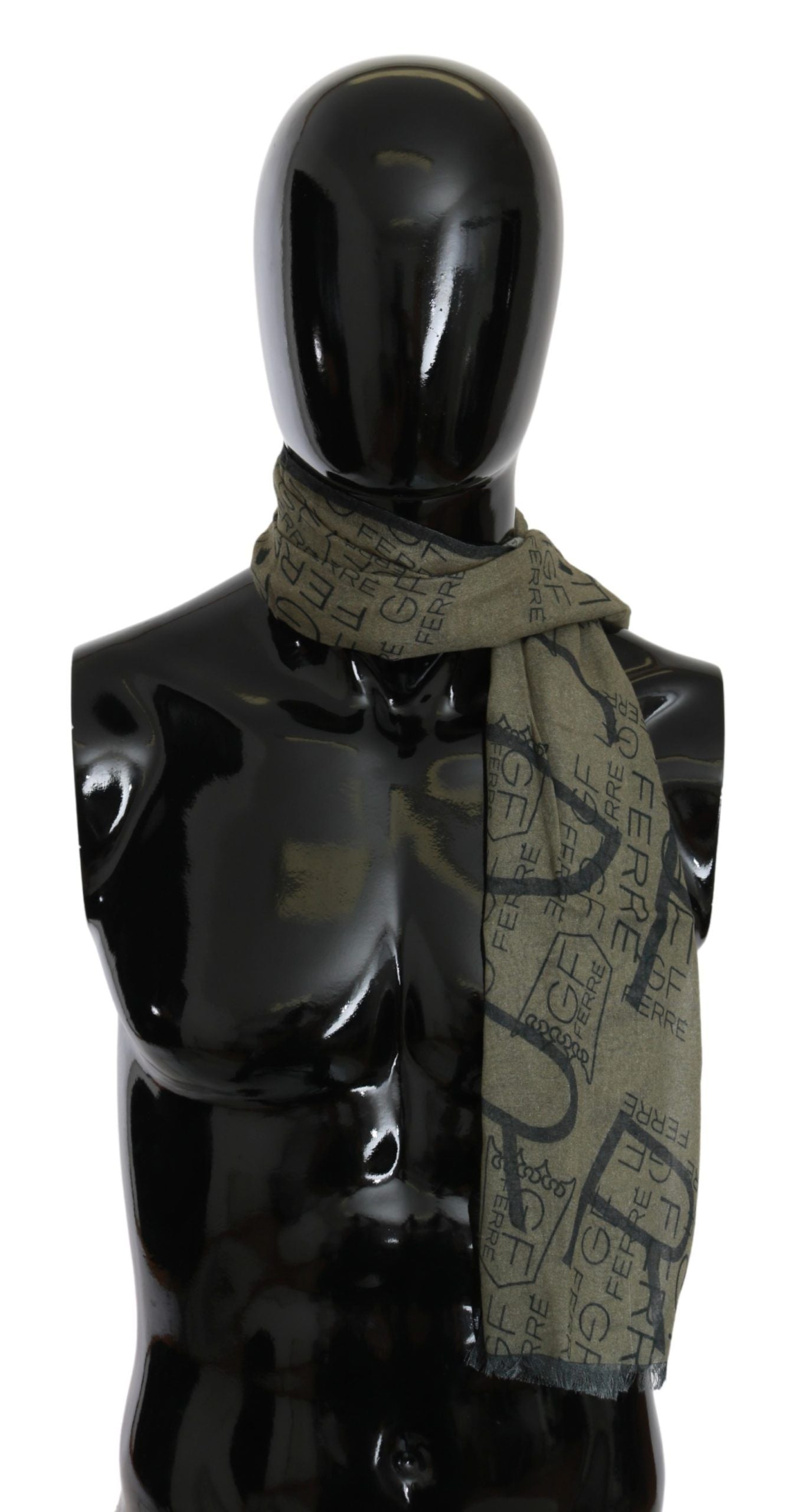 GF Ferre Elegant Patterned Wool-Blend Scarf - Luksusmuotia GF Ferre - Tutustu YVES JAVANNI® 