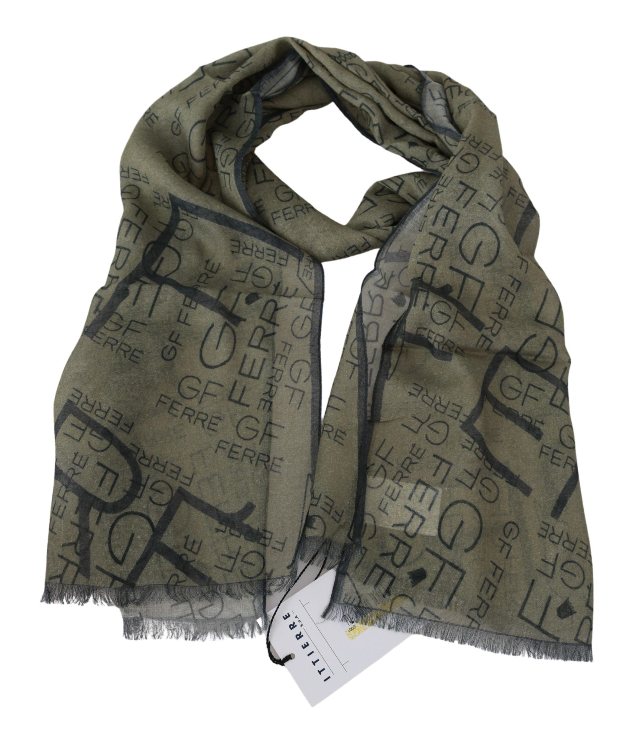 GF Ferre Elegant Patterned Wool-Blend Scarf - Luksusmuotia GF Ferre - Tutustu YVES JAVANNI® 