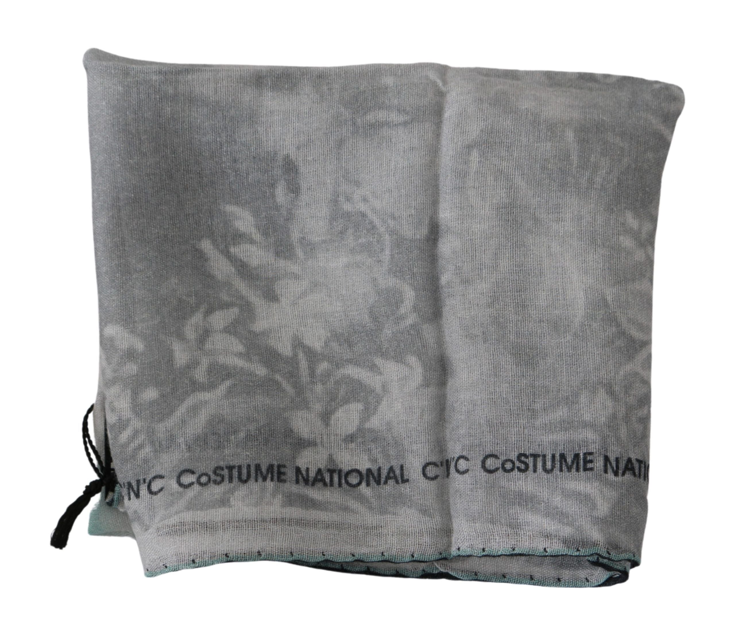 Costume National Elegant Gray Silk Scarf for Women - Luksuslaukut ja asusteet Costume National - Tutustu YVES JAVANNI® 