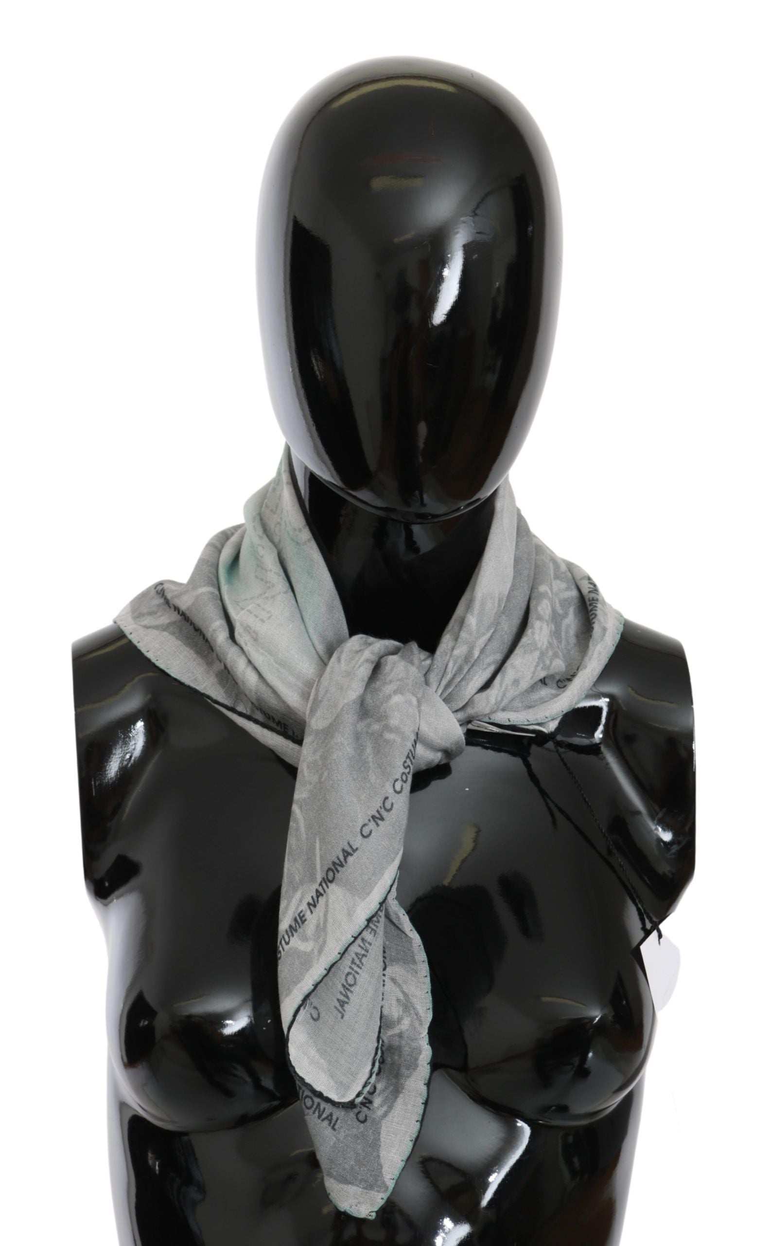 Costume National Elegant Gray Silk Scarf for Women - Luksuslaukut ja asusteet Costume National - Tutustu YVES JAVANNI® 