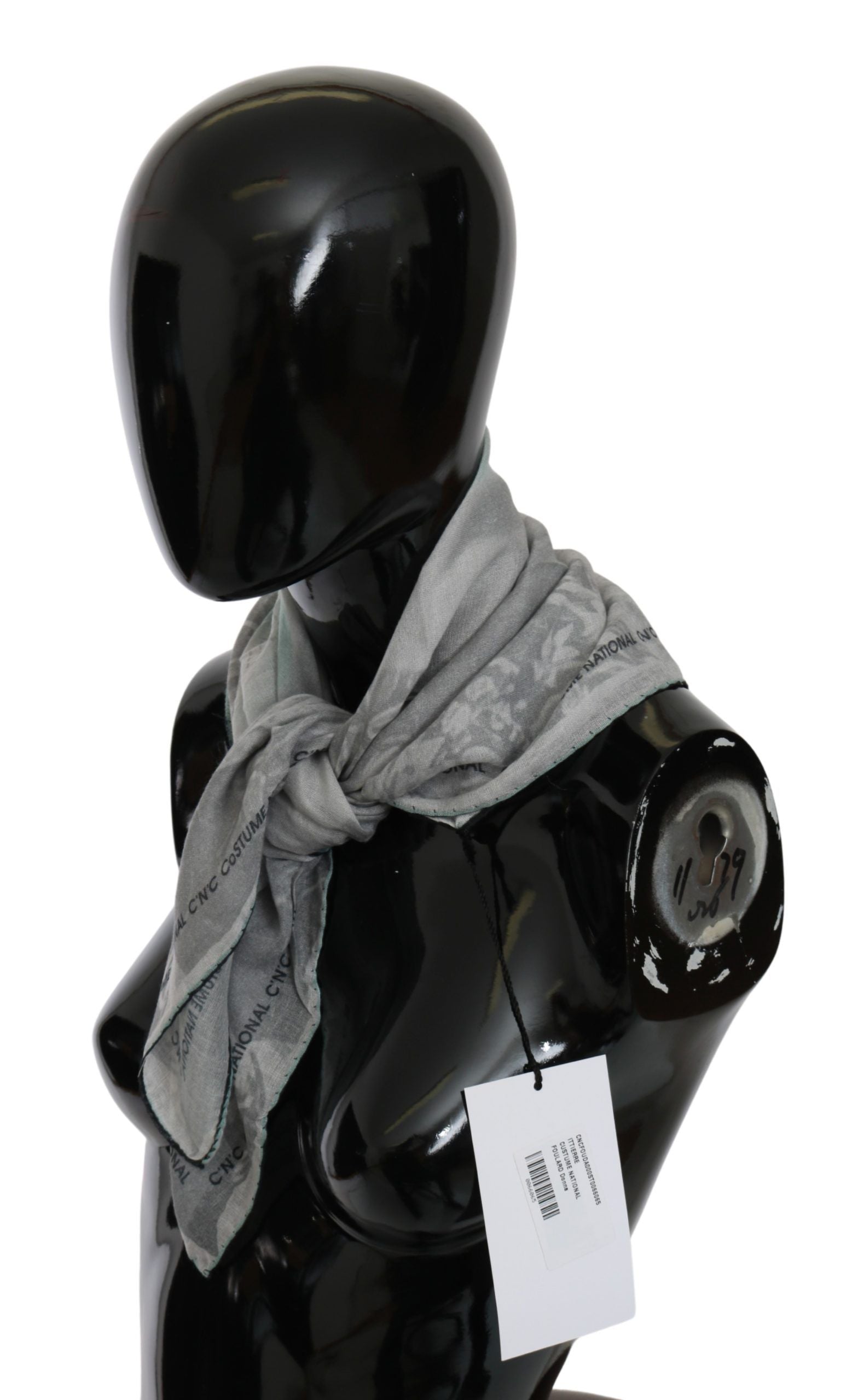 Costume National Elegant Gray Silk Scarf for Women - Luksuslaukut ja asusteet Costume National - Tutustu YVES JAVANNI® 