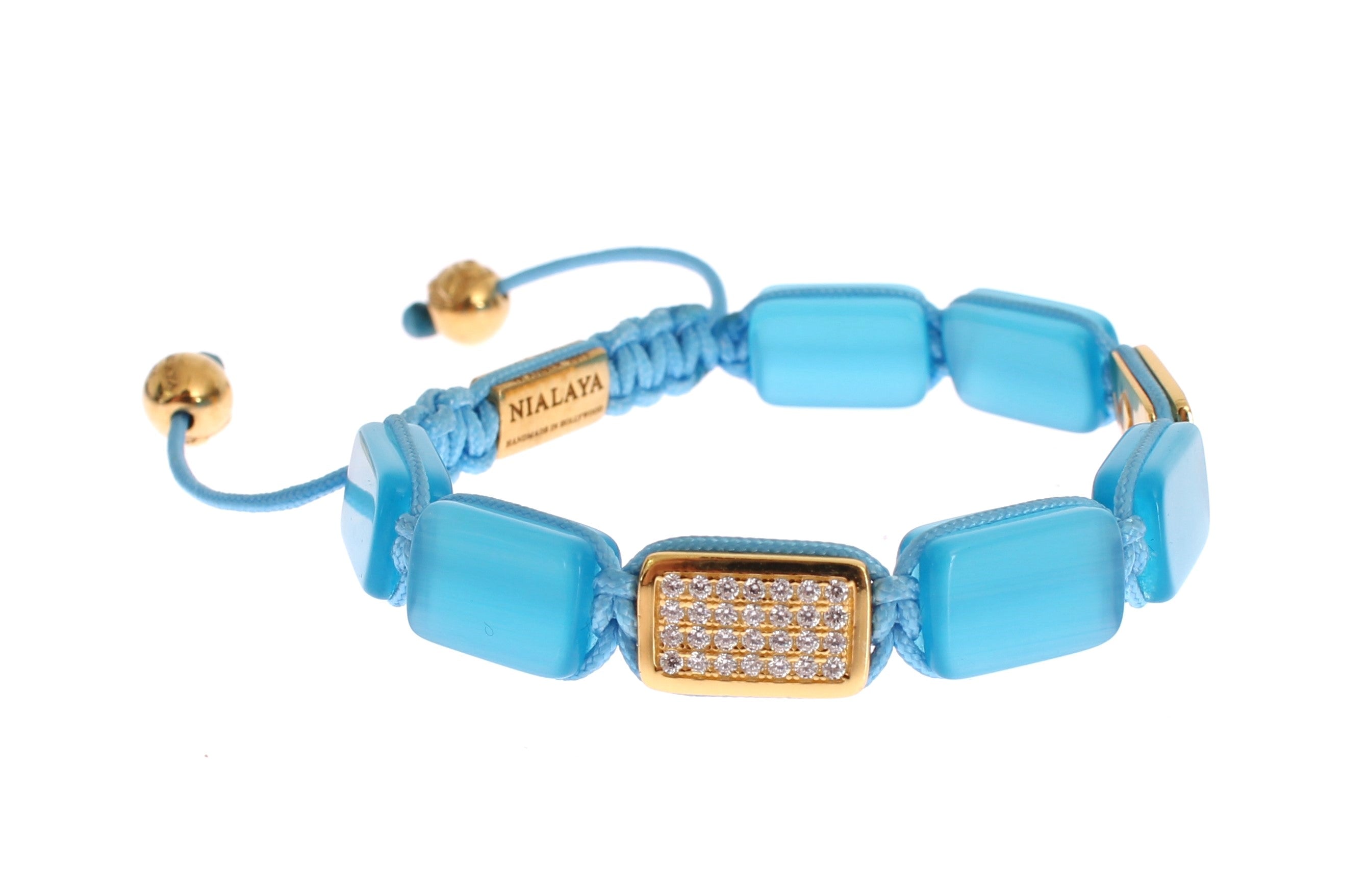 Nialaya Elegant Blue Opal & Diamond-Studded Bracelet - Luksusmuotia Nialaya - Tutustu YVES JAVANNI® 