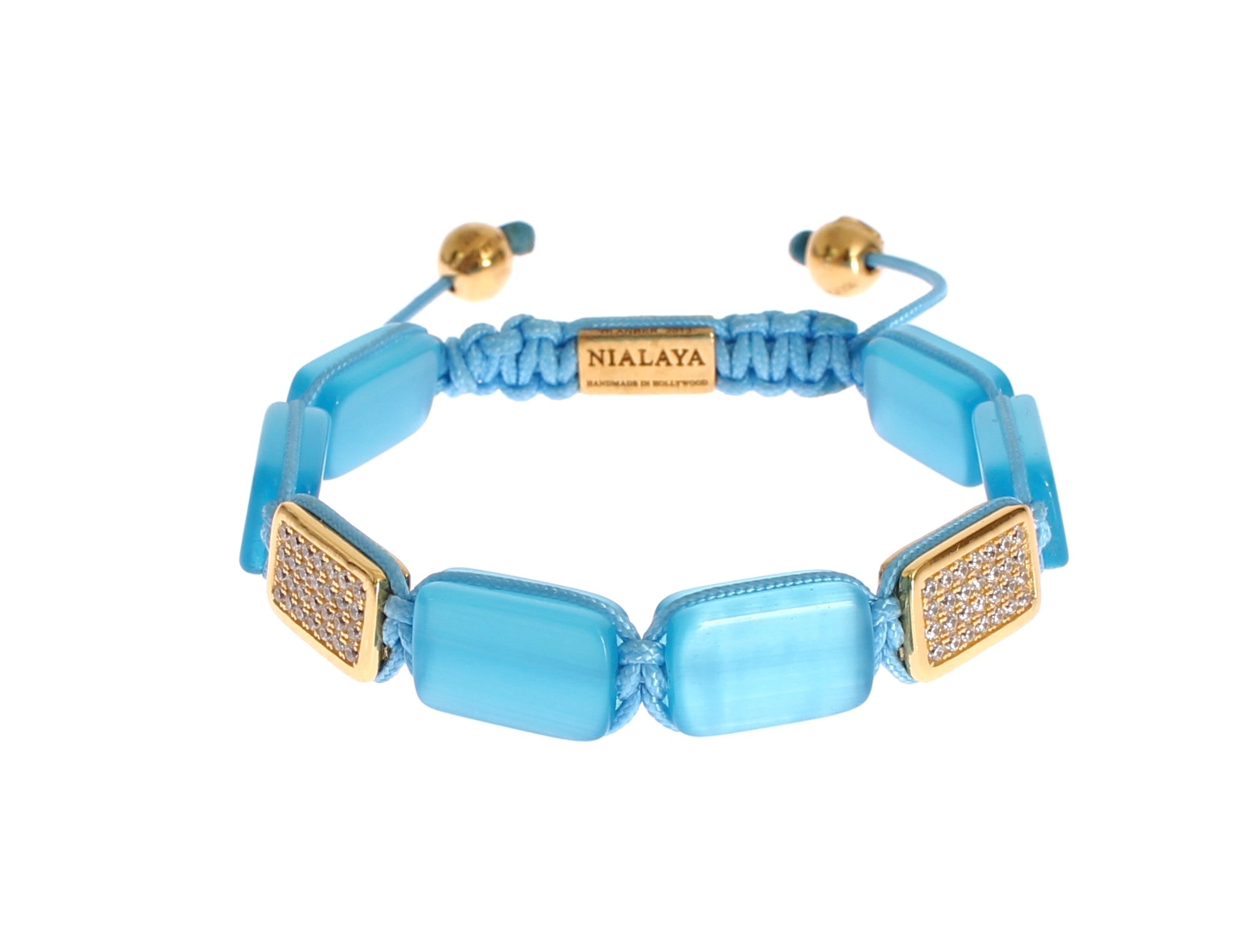 Nialaya Elegant Blue Opal & Diamond-Studded Bracelet - Luxury from Nialaya - Shop at YVES JAVANNI