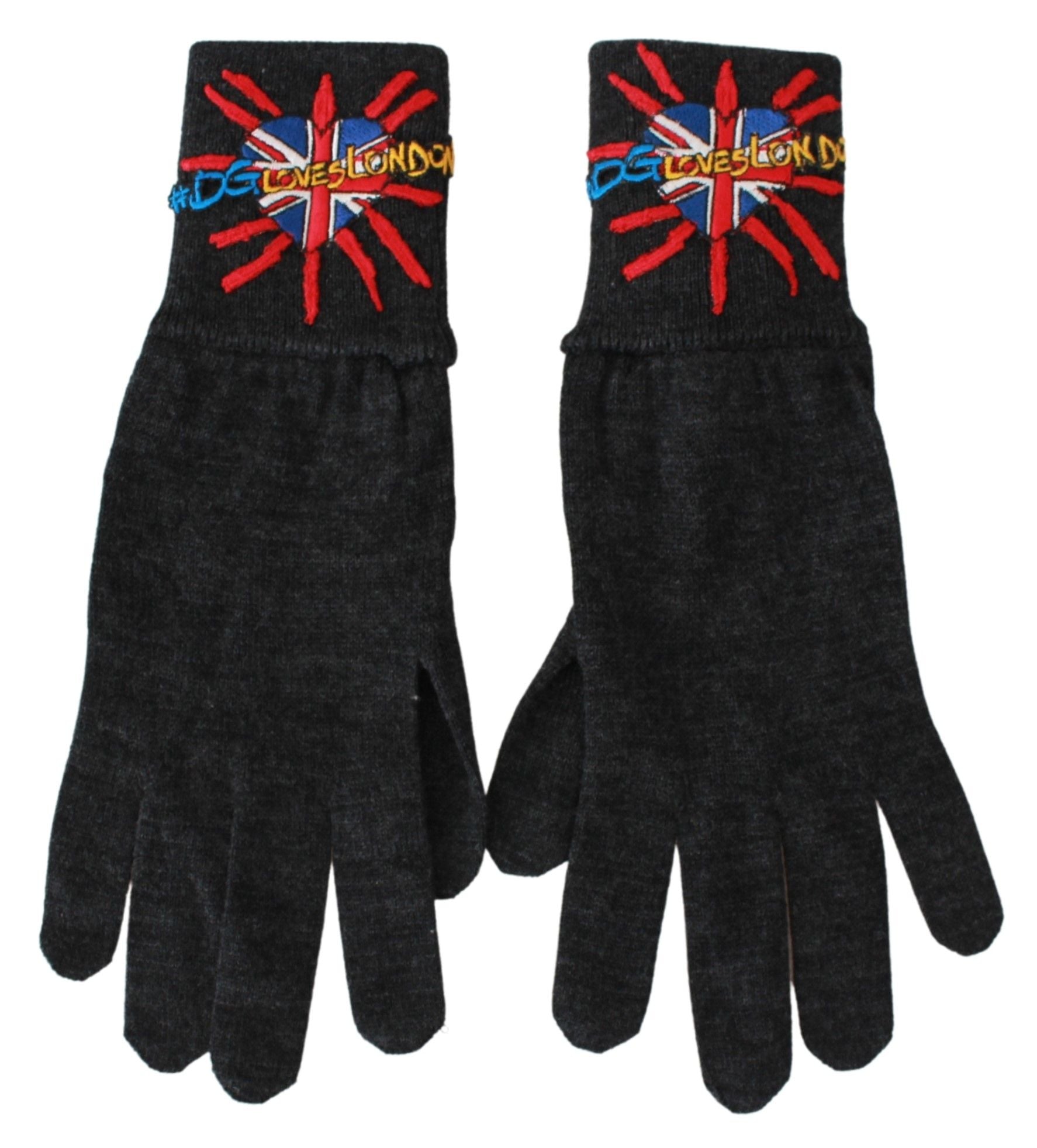 Dolce & Gabbana Gray Virgin Wool Unisex Gloves - Luksuslaukut ja asusteet Dolce & Gabbana - Tutustu YVES JAVANNI® 