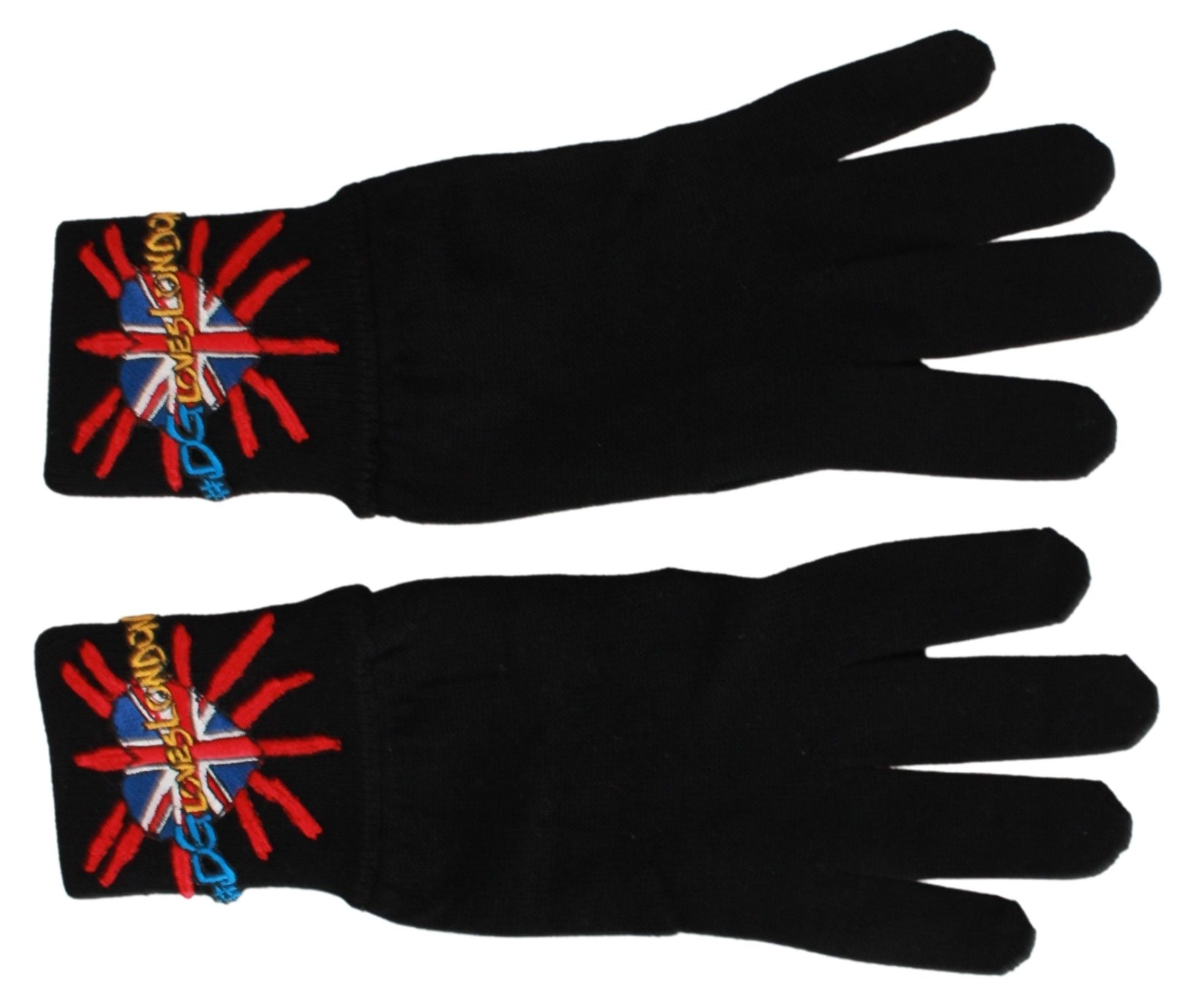 Dolce & Gabbana Elegant Black Virgin Wool Unisex Gloves - Luksusmuotia Dolce & Gabbana - Tutustu YVES JAVANNI® 