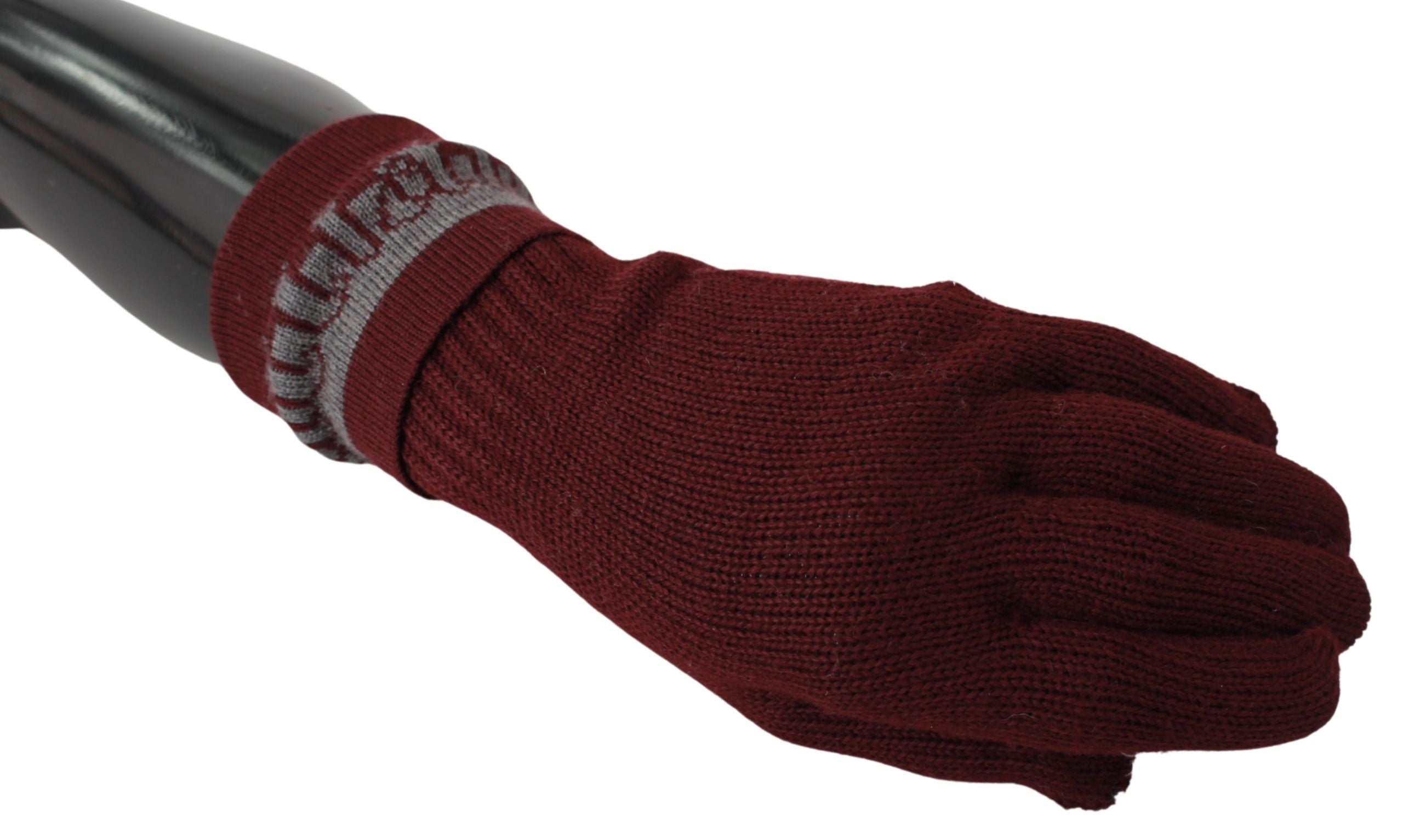 John Galliano Maroon Wool-Blend Designer Gloves - Luksuslaukut ja asusteet John Galliano - Tutustu YVES JAVANNI® 