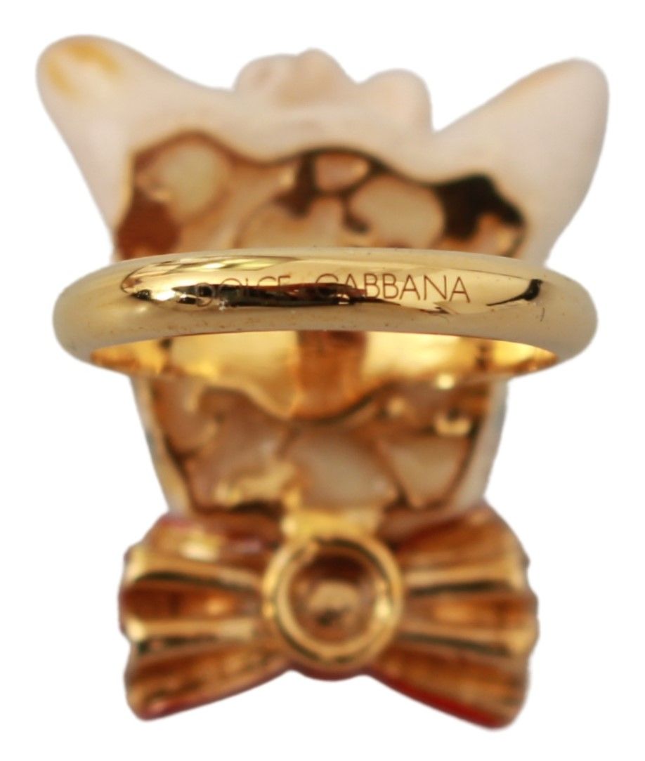 Dolce & Gabbana Chic Canine Gold-Tone Statement Ring - Luksusmuotia Dolce & Gabbana - Tutustu YVES JAVANNI® 