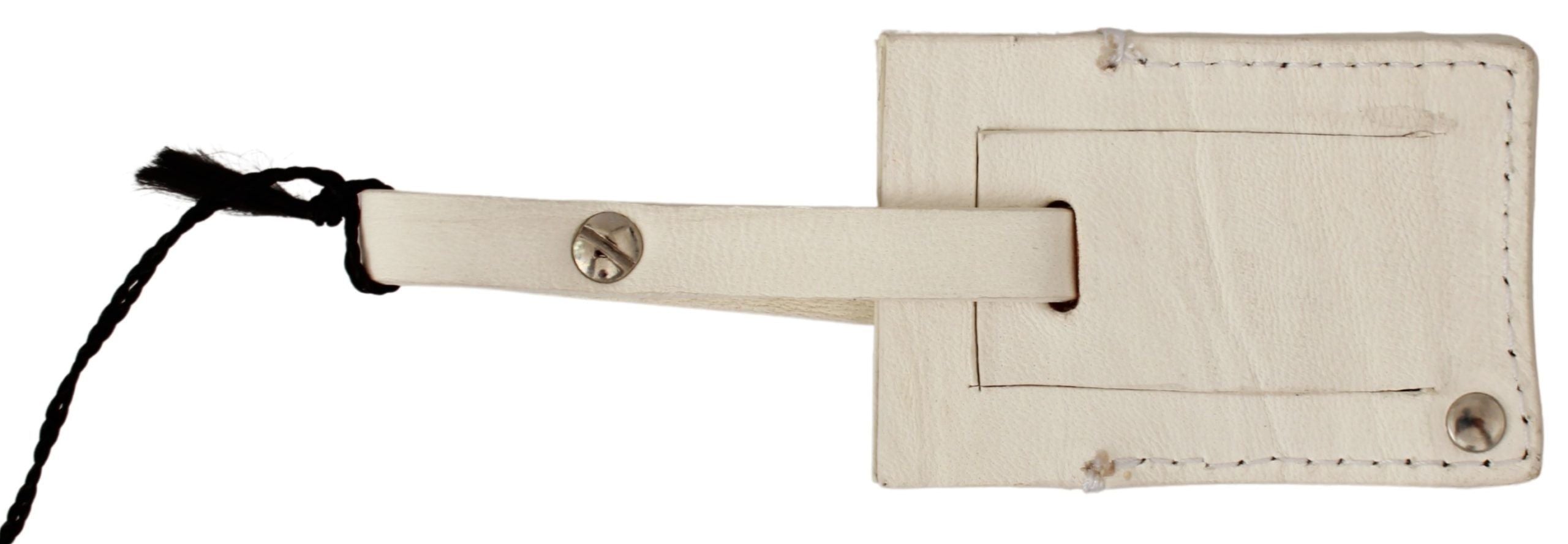 GF Ferre Elegant Beige Leather Keychain - Luksusmuotia GF Ferre - Tutustu YVES JAVANNI® 