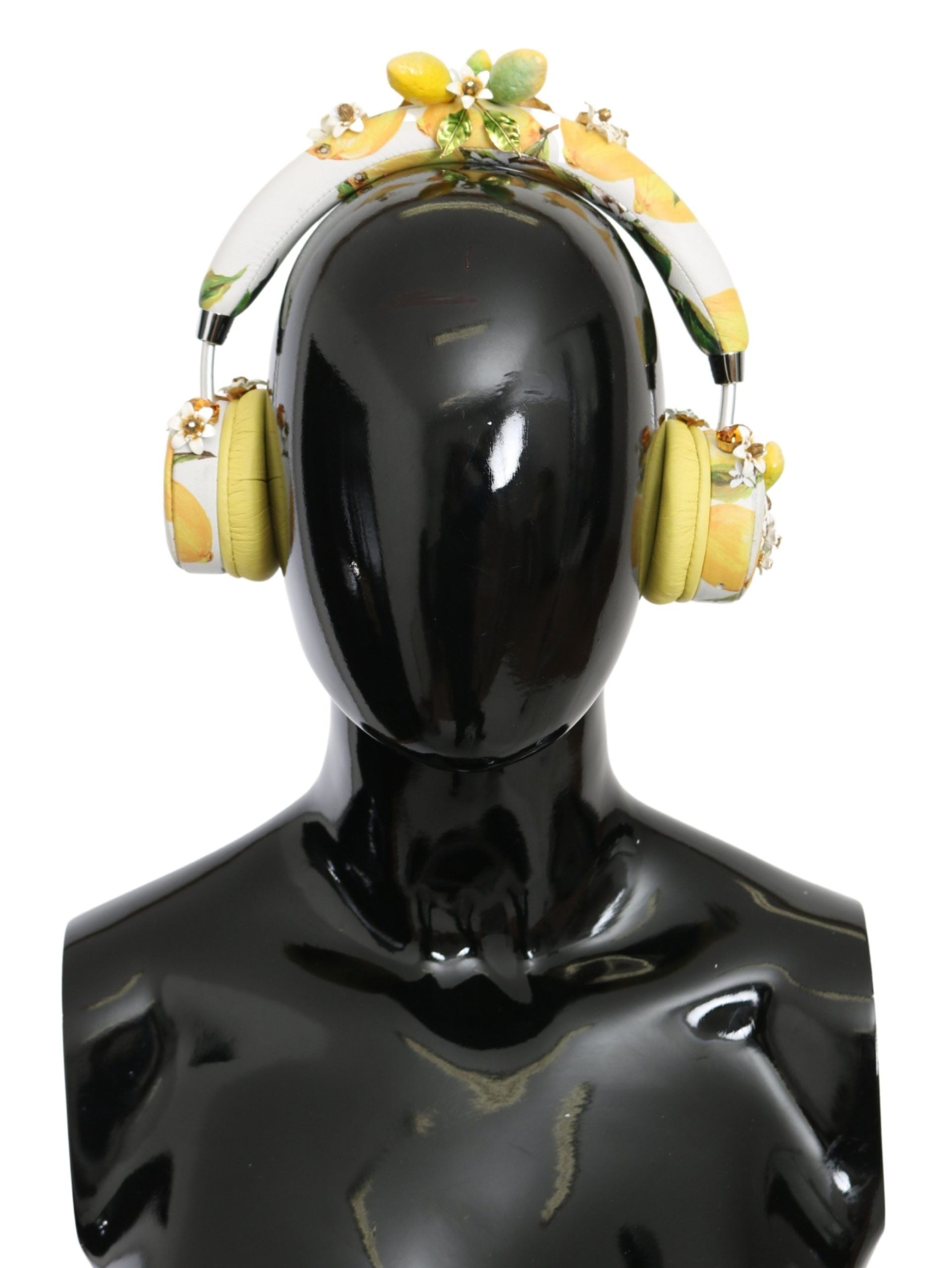 Dolce & Gabbana Glamorous Gold-Embellished Leather Headphones - Luksuslaukut ja asusteet Dolce & Gabbana - Tutustu YVES JAVANNI® 