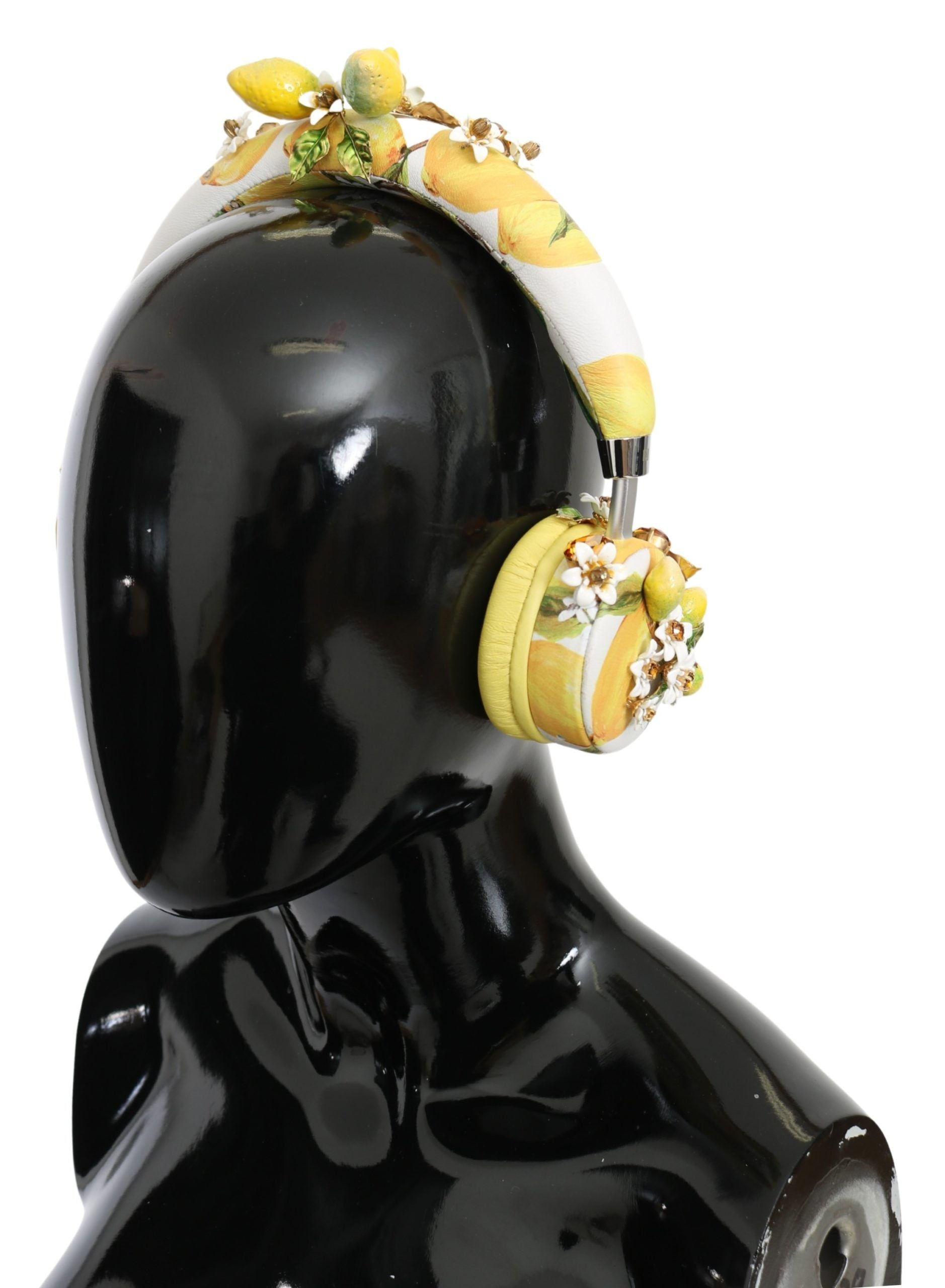 Dolce & Gabbana Glamorous Gold-Embellished Leather Headphones - Luksusmuotia Dolce & Gabbana - Tutustu YVES JAVANNI® 