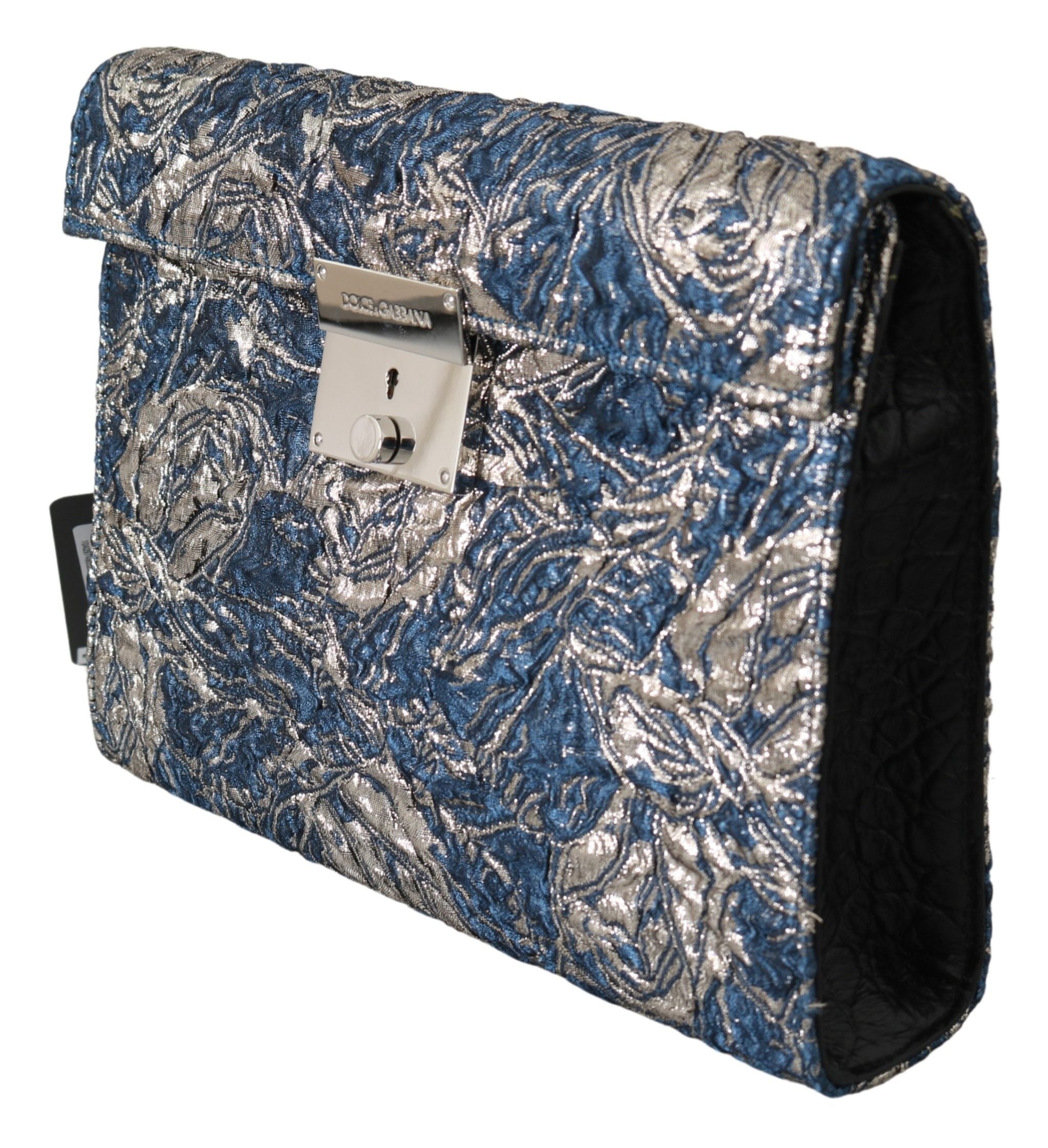 Dolce & Gabbana Elegant Blue Croc-Print Briefcase Clutch - Luksuslaukut ja asusteet Dolce & Gabbana - Tutustu YVES JAVANNI® 