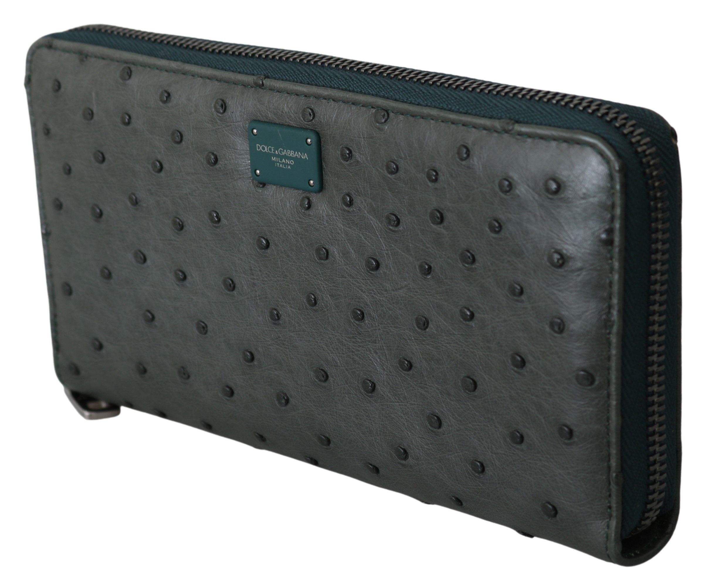 Dolce & Gabbana Exquisite Green Ostrich Leather Continental Wallet - Luksusmuotia Dolce & Gabbana - Tutustu YVES JAVANNI® 