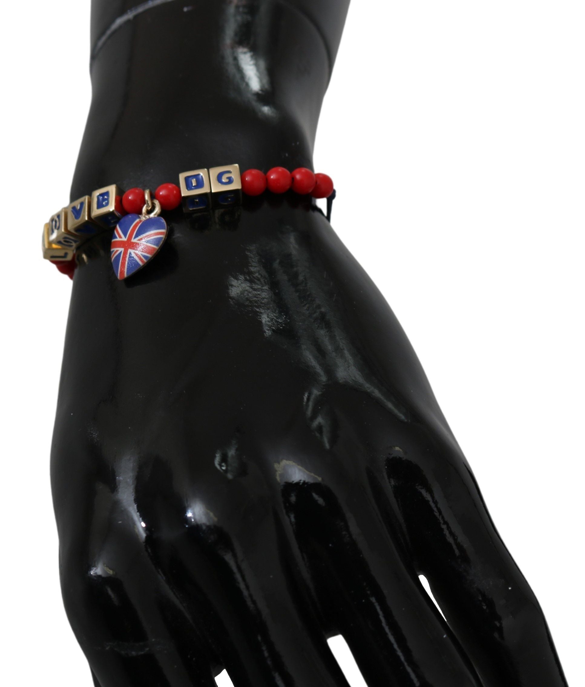 Dolce & Gabbana Elegant Blue Red Glass Cotton Blend Bracelet - Luksusmuotia Dolce & Gabbana - Tutustu YVES JAVANNI® 